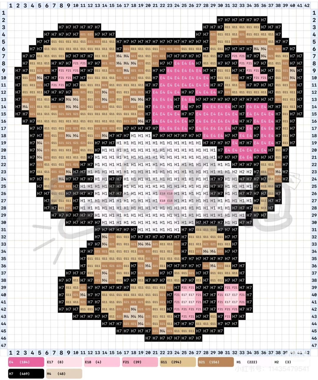 hellokitty拼豆图纸可自取第2张,简单又好看,可保存 hellokitty拼豆图纸可自取第2张,简单又好看,可保存