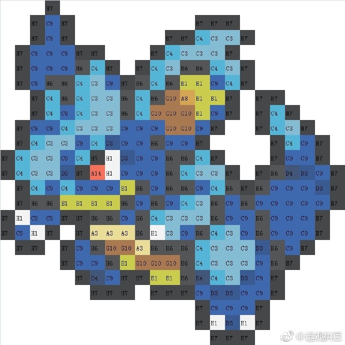 精灵宝可梦拼豆图纸可自取第643张,简单又好看,可保存 精灵宝可梦拼豆图纸可自取第643张,简单又好看,可保存