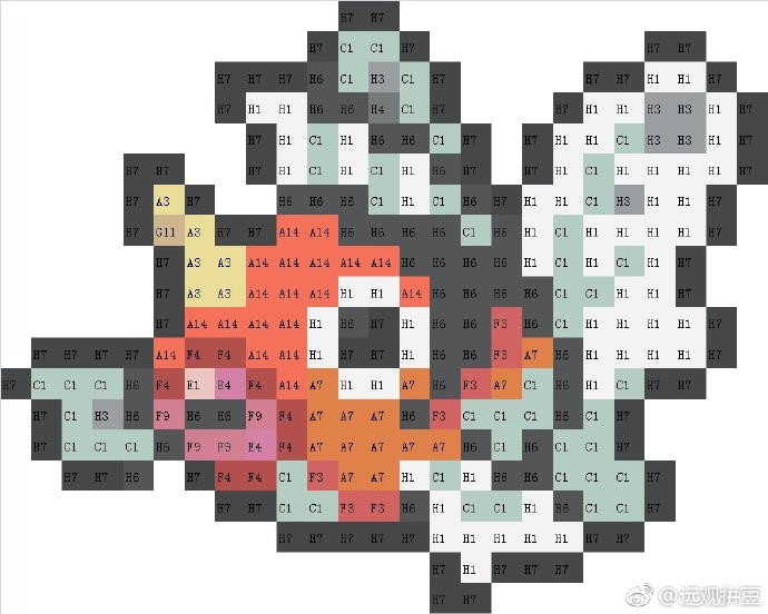 精灵宝可梦拼豆图纸可自取第731张,简单又好看,可保存 精灵宝可梦拼豆图纸可自取第731张,简单又好看,可保存