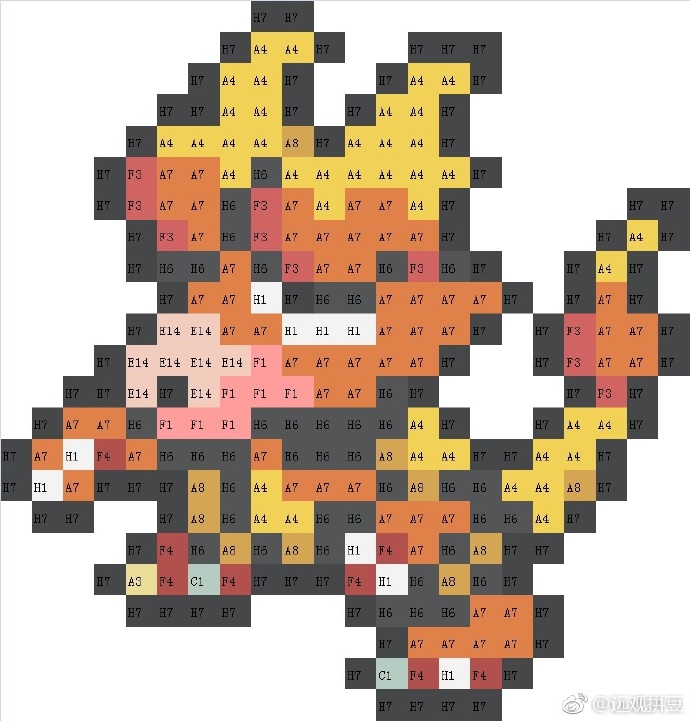 精灵宝可梦拼豆图纸可自取第738张,简单又好看,可保存 精灵宝可梦拼豆图纸可自取第738张,简单又好看,可保存
