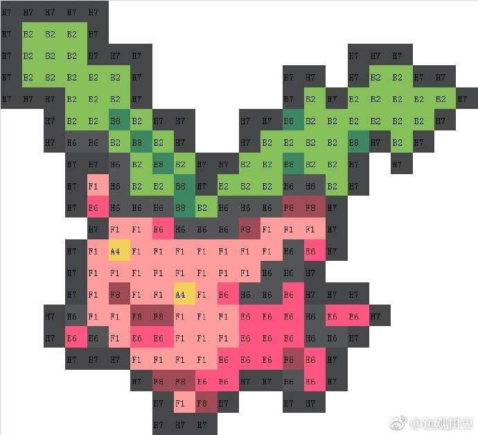 精灵宝可梦拼豆图纸可自取第951张,简单又好看,可保存 精灵宝可梦拼豆图纸可自取第951张,简单又好看,可保存