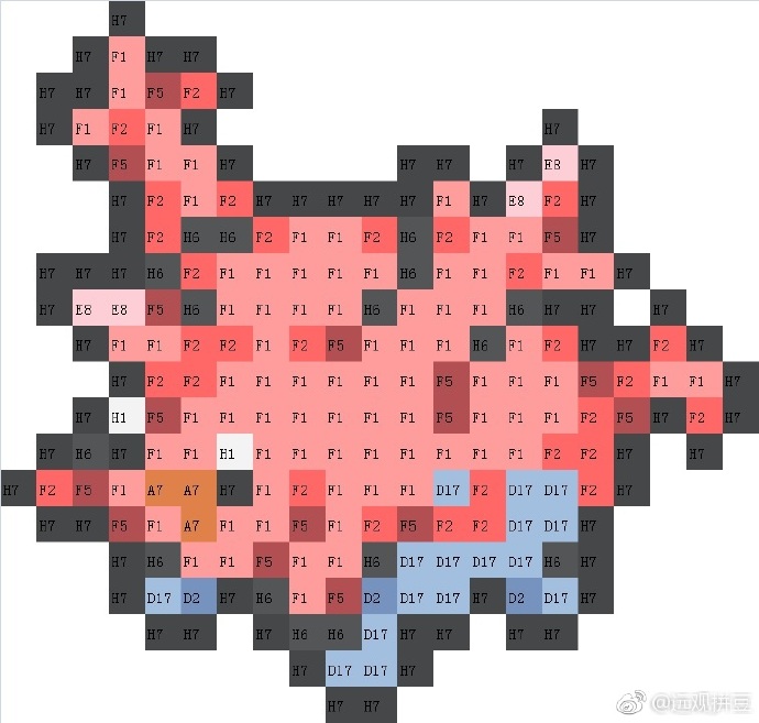 精灵宝可梦拼豆图纸可自取第986张,简单又好看,可保存 精灵宝可梦拼豆图纸可自取第986张,简单又好看,可保存