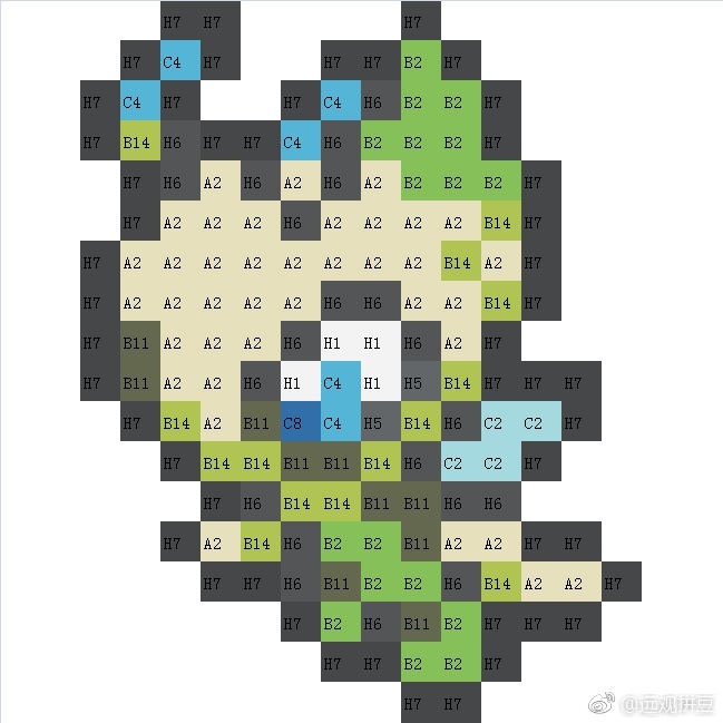 精灵宝可梦拼豆图纸可自取第1015张,简单又好看,可保存 精灵宝可梦拼豆图纸可自取第1015张,简单又好看,可保存