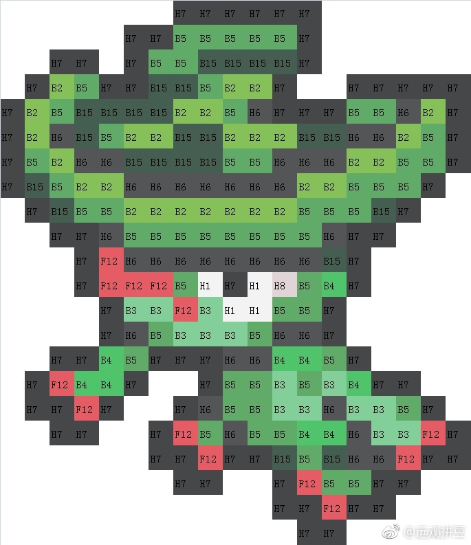 精灵宝可梦拼豆图纸可自取第1135张,简单又好看,可保存 精灵宝可梦拼豆图纸可自取第1135张,简单又好看,可保存