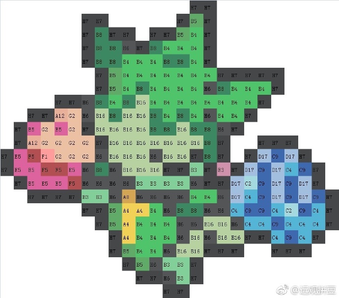 精灵宝可梦拼豆图纸可自取第1179张,简单又好看,可保存 精灵宝可梦拼豆图纸可自取第1179张,简单又好看,可保存