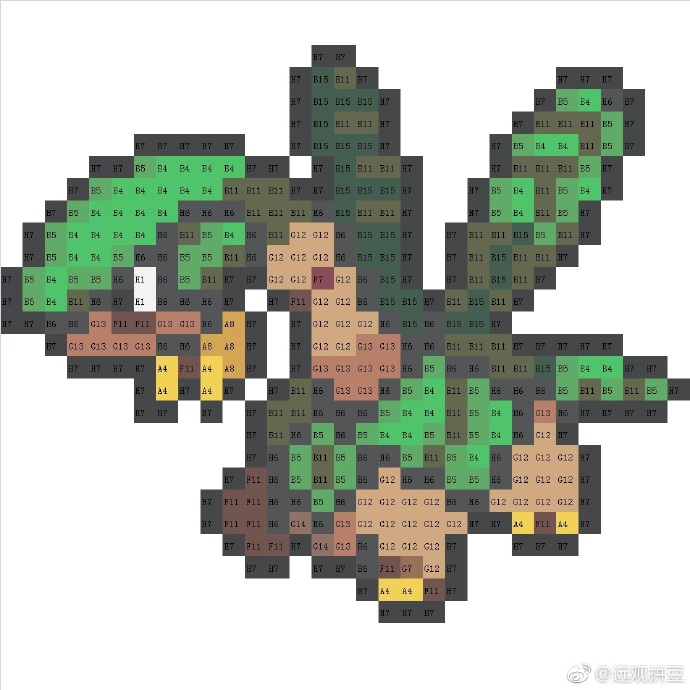 精灵宝可梦拼豆图纸可自取第1221张,简单又好看,可保存 精灵宝可梦拼豆图纸可自取第1221张,简单又好看,可保存