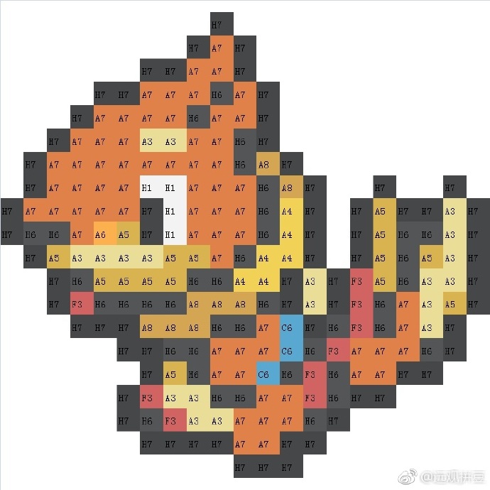 精灵宝可梦拼豆图纸可自取第1420张,简单又好看,可保存 精灵宝可梦拼豆图纸可自取第1420张,简单又好看,可保存