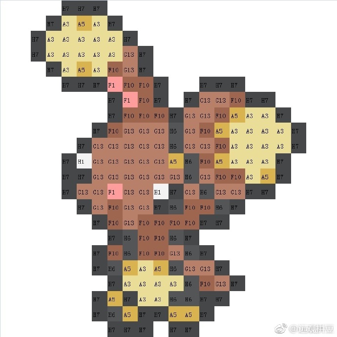 精灵宝可梦拼豆图纸可自取第1429张,简单又好看,可保存 精灵宝可梦拼豆图纸可自取第1429张,简单又好看,可保存