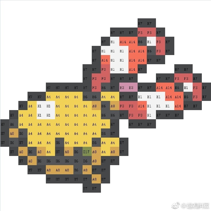精灵宝可梦拼豆图纸可自取第1435张,简单又好看,可保存 精灵宝可梦拼豆图纸可自取第1435张,简单又好看,可保存