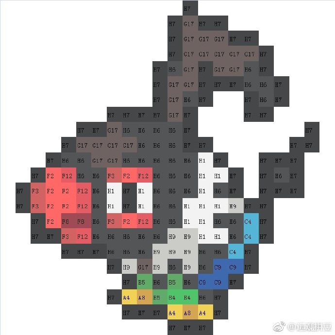 精灵宝可梦拼豆图纸可自取第1443张,简单又好看,可保存 精灵宝可梦拼豆图纸可自取第1443张,简单又好看,可保存