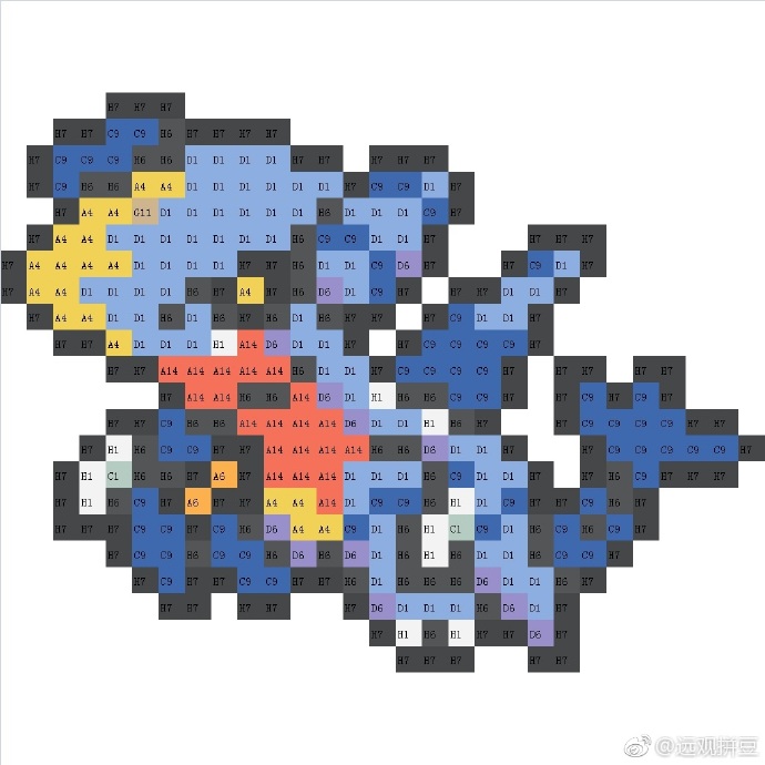 精灵宝可梦拼豆图纸可自取第1447张,简单又好看,可保存 精灵宝可梦拼豆图纸可自取第1447张,简单又好看,可保存