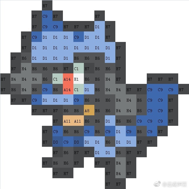 精灵宝可梦拼豆图纸可自取第1449张,简单又好看,可保存 精灵宝可梦拼豆图纸可自取第1449张,简单又好看,可保存