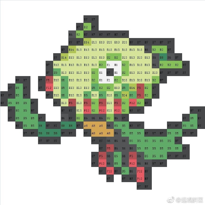 精灵宝可梦拼豆图纸可自取第1457张,简单又好看,可保存 精灵宝可梦拼豆图纸可自取第1457张,简单又好看,可保存