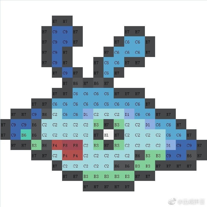 精灵宝可梦拼豆图纸可自取第1460张,简单又好看,可保存 精灵宝可梦拼豆图纸可自取第1460张,简单又好看,可保存