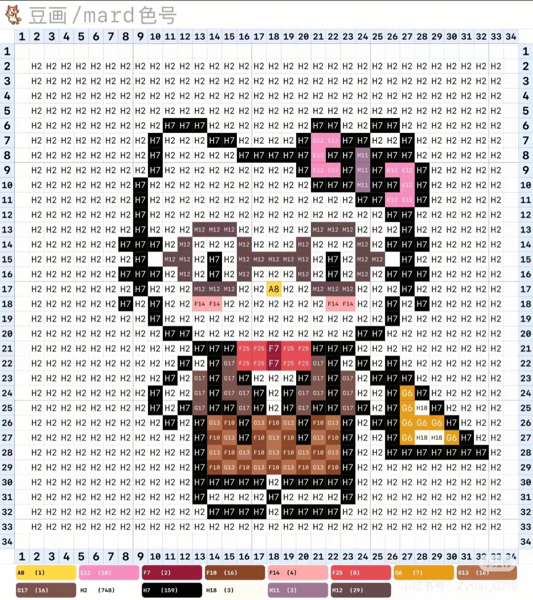 hellokitty拼豆图纸可自取第444张,简单又好看,可保存 hellokitty拼豆图纸可自取第444张,简单又好看,可保存