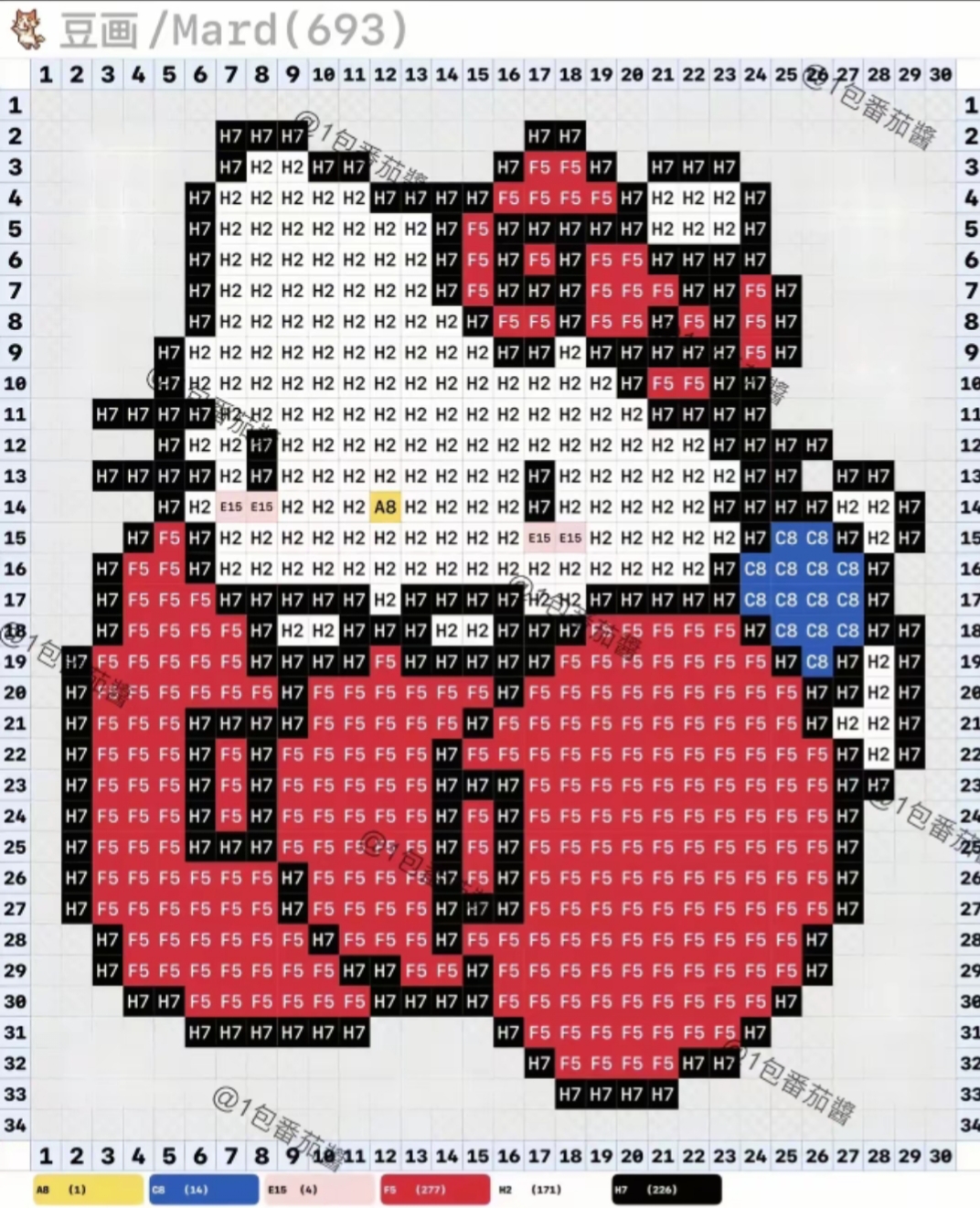 hellokitty拼豆图纸可自取第449张,简单又好看,可保存 hellokitty拼豆图纸可自取第449张,简单又好看,可保存