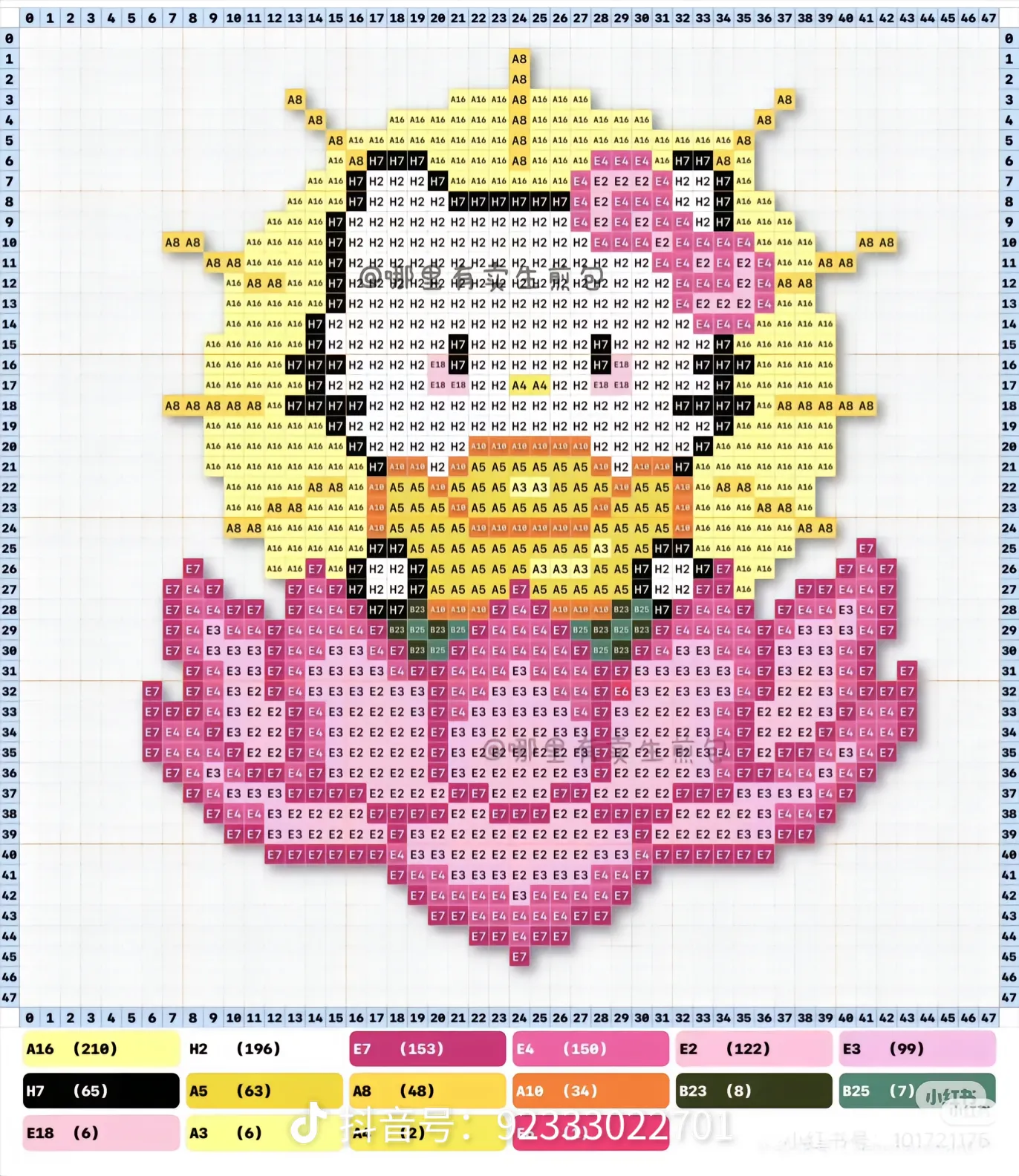 hellokitty拼豆图纸可自取第460张,简单又好看,可保存 hellokitty拼豆图纸可自取第460张,简单又好看,可保存