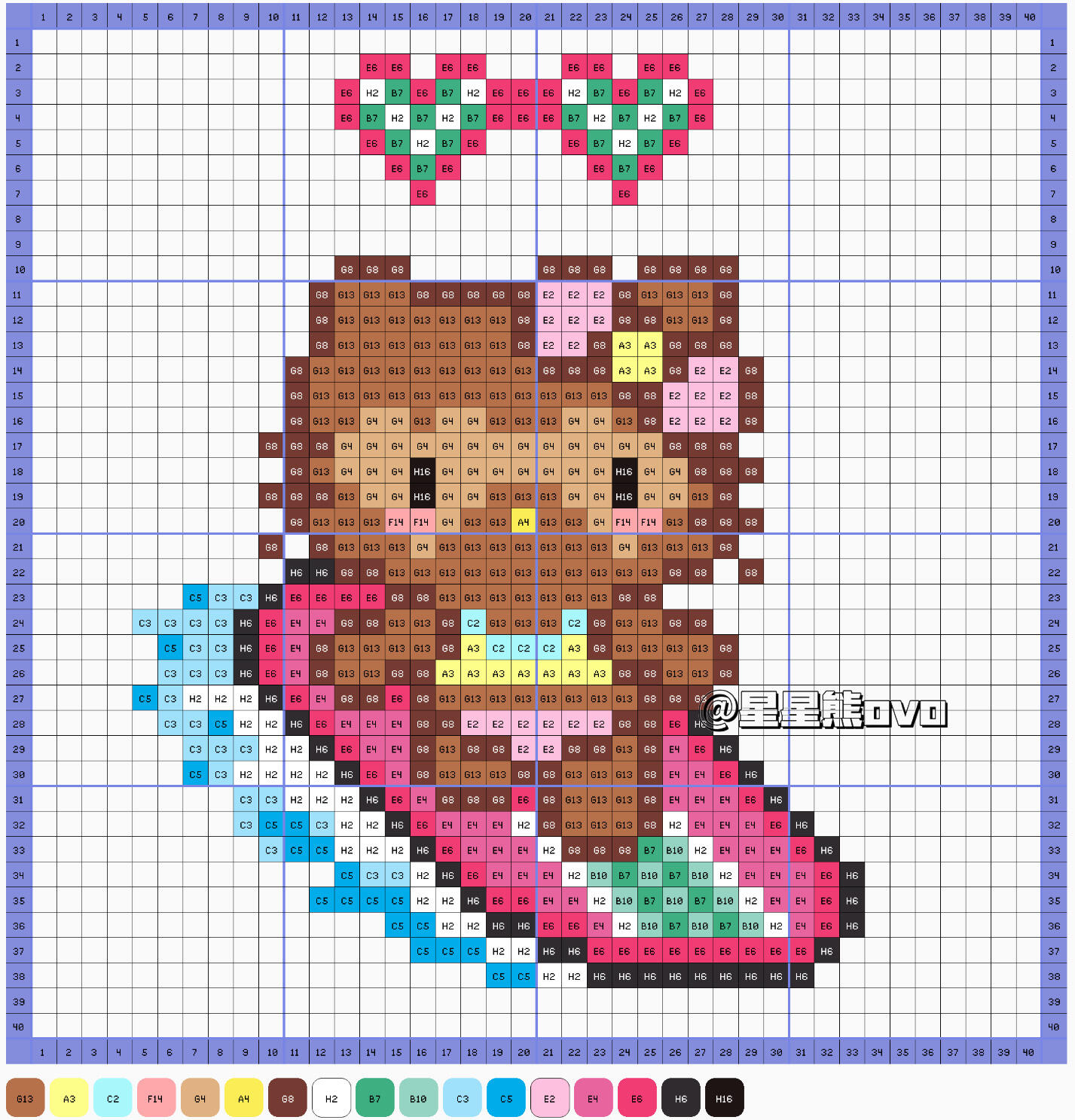 hellokitty拼豆图纸可自取第469张,简单又好看,可保存 hellokitty拼豆图纸可自取第469张,简单又好看,可保存
