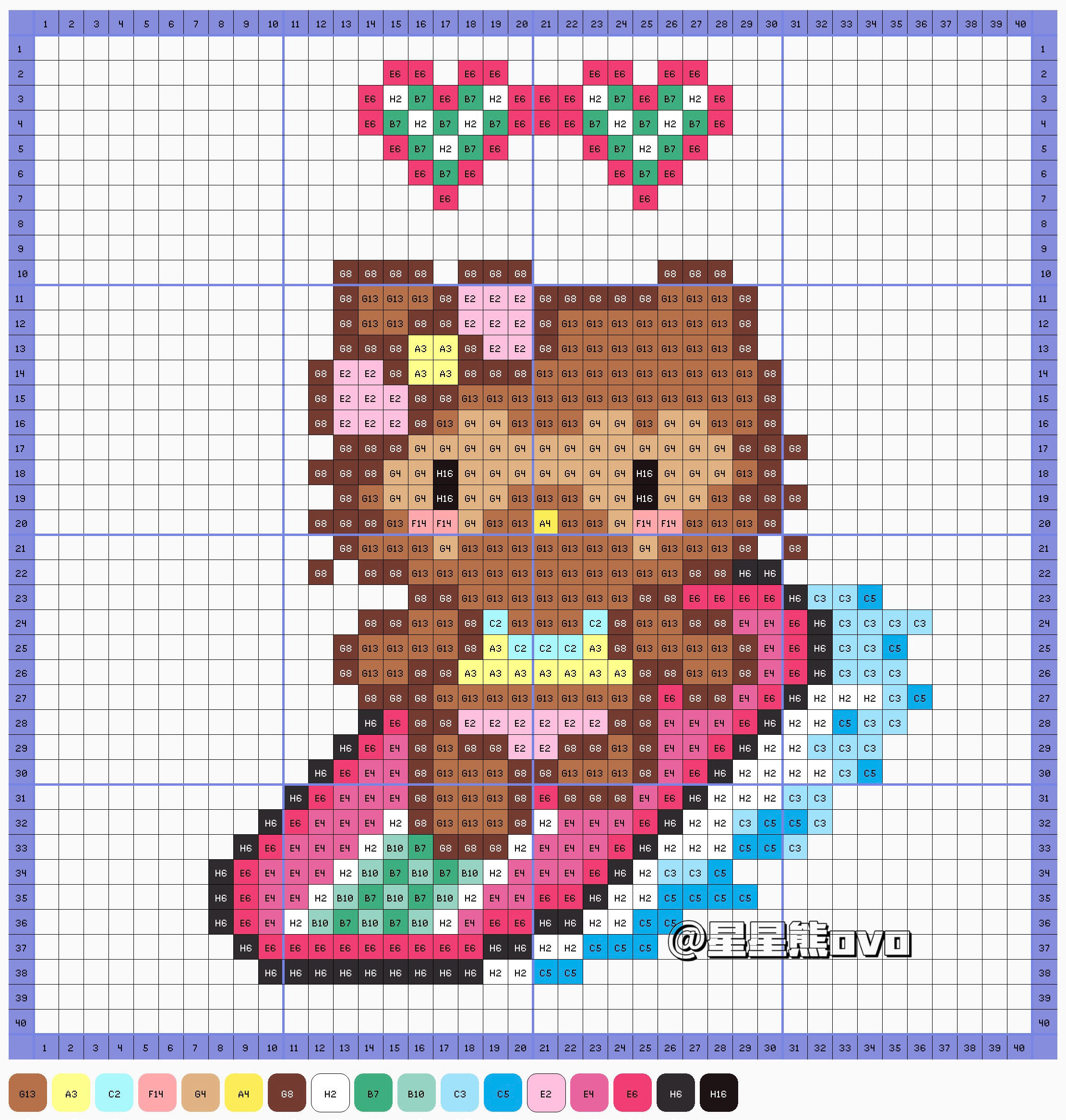 hellokitty拼豆图纸可自取第470张,简单又好看,可保存 hellokitty拼豆图纸可自取第470张,简单又好看,可保存