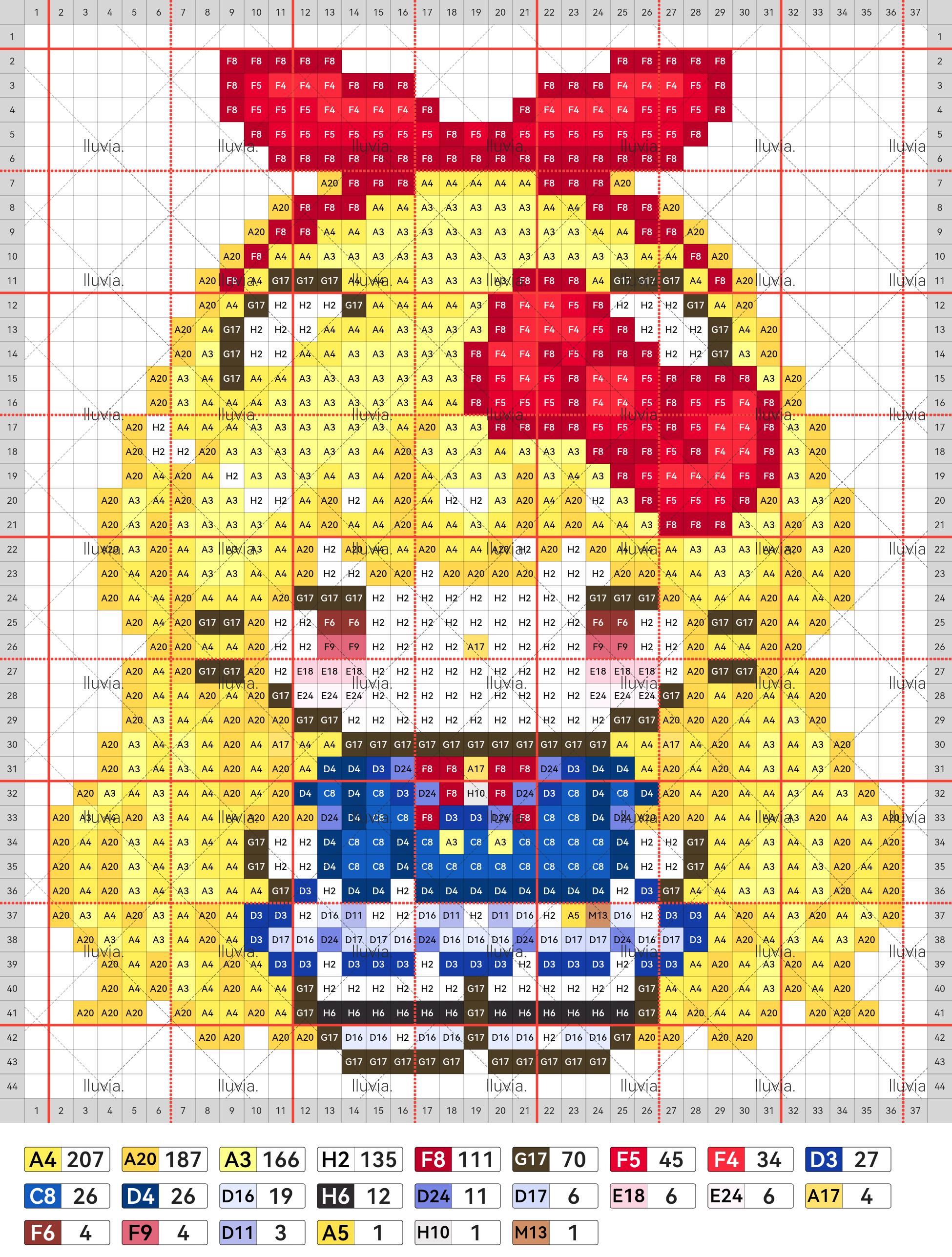 hellokitty拼豆图纸可自取第511张,简单又好看,可保存 hellokitty拼豆图纸可自取第511张,简单又好看,可保存
