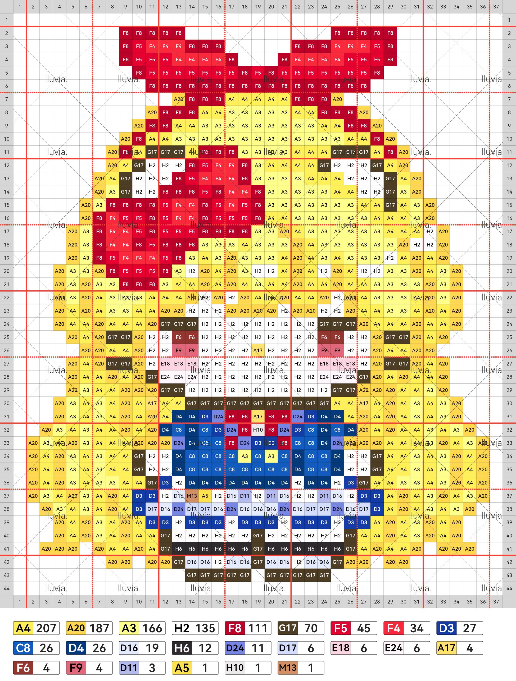 hellokitty拼豆图纸可自取第512张,简单又好看,可保存 hellokitty拼豆图纸可自取第512张,简单又好看,可保存