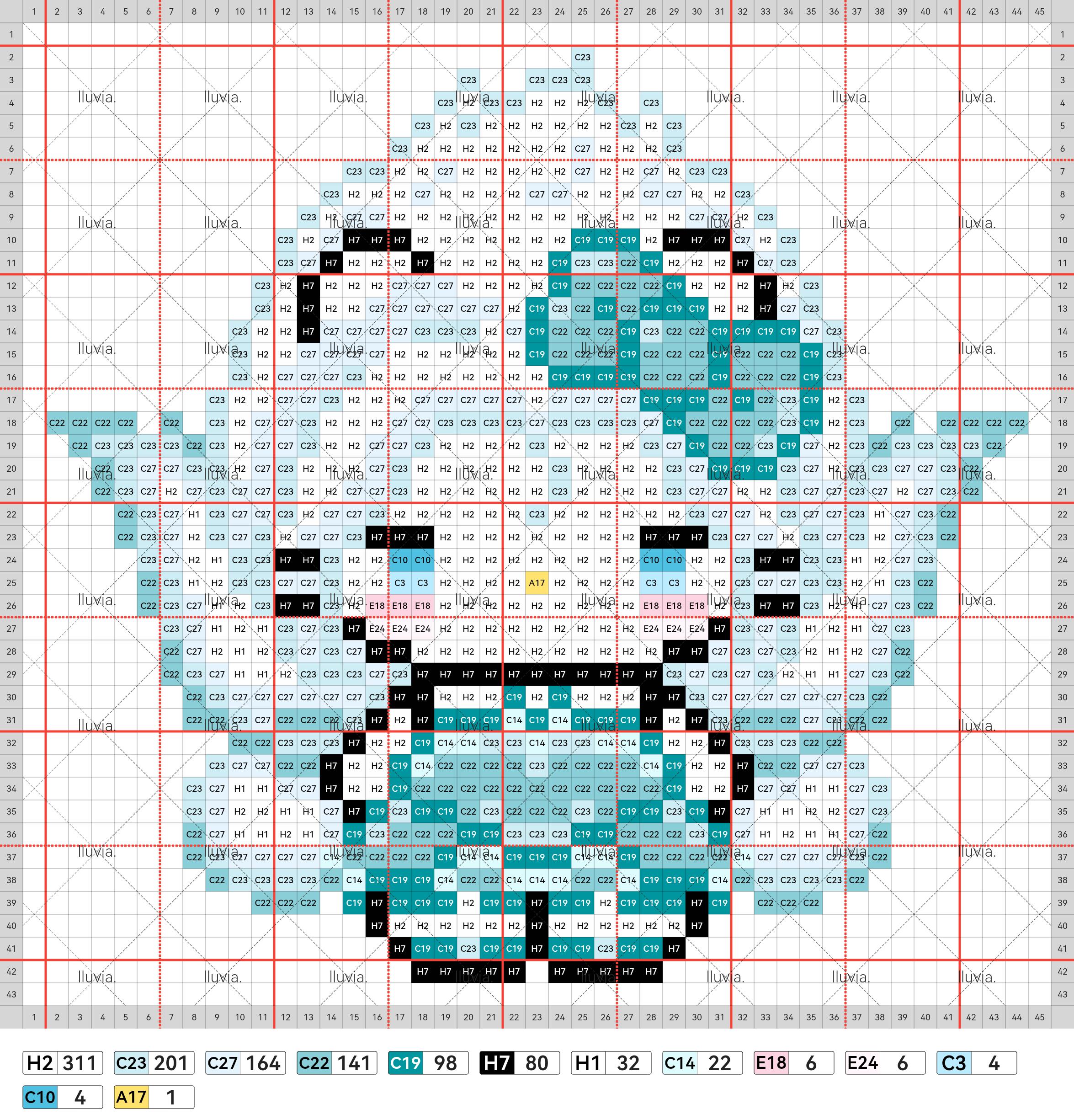 hellokitty拼豆图纸可自取第531张,简单又好看,可保存 hellokitty拼豆图纸可自取第531张,简单又好看,可保存