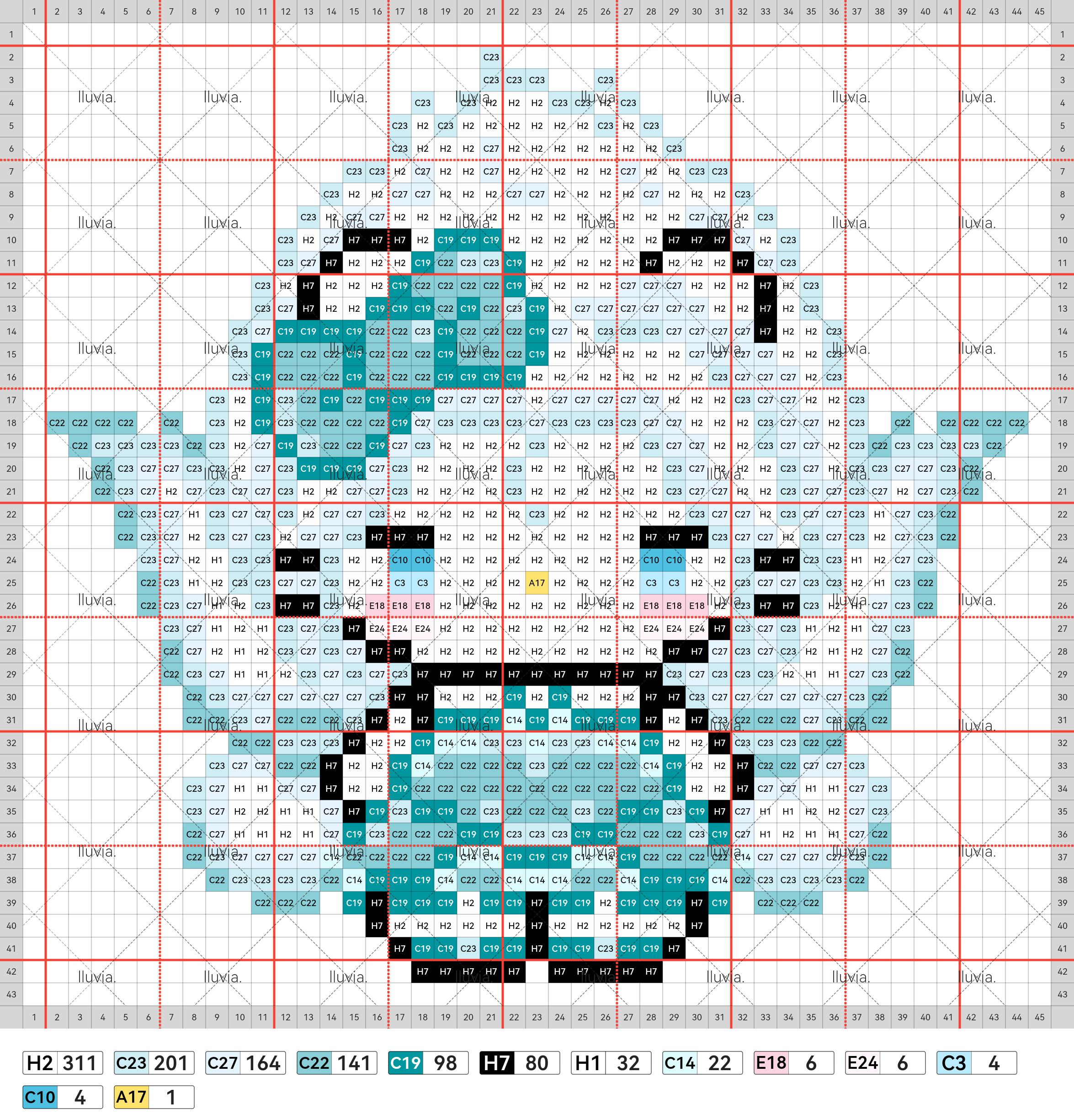 hellokitty拼豆图纸可自取第534张,简单又好看,可保存 hellokitty拼豆图纸可自取第534张,简单又好看,可保存