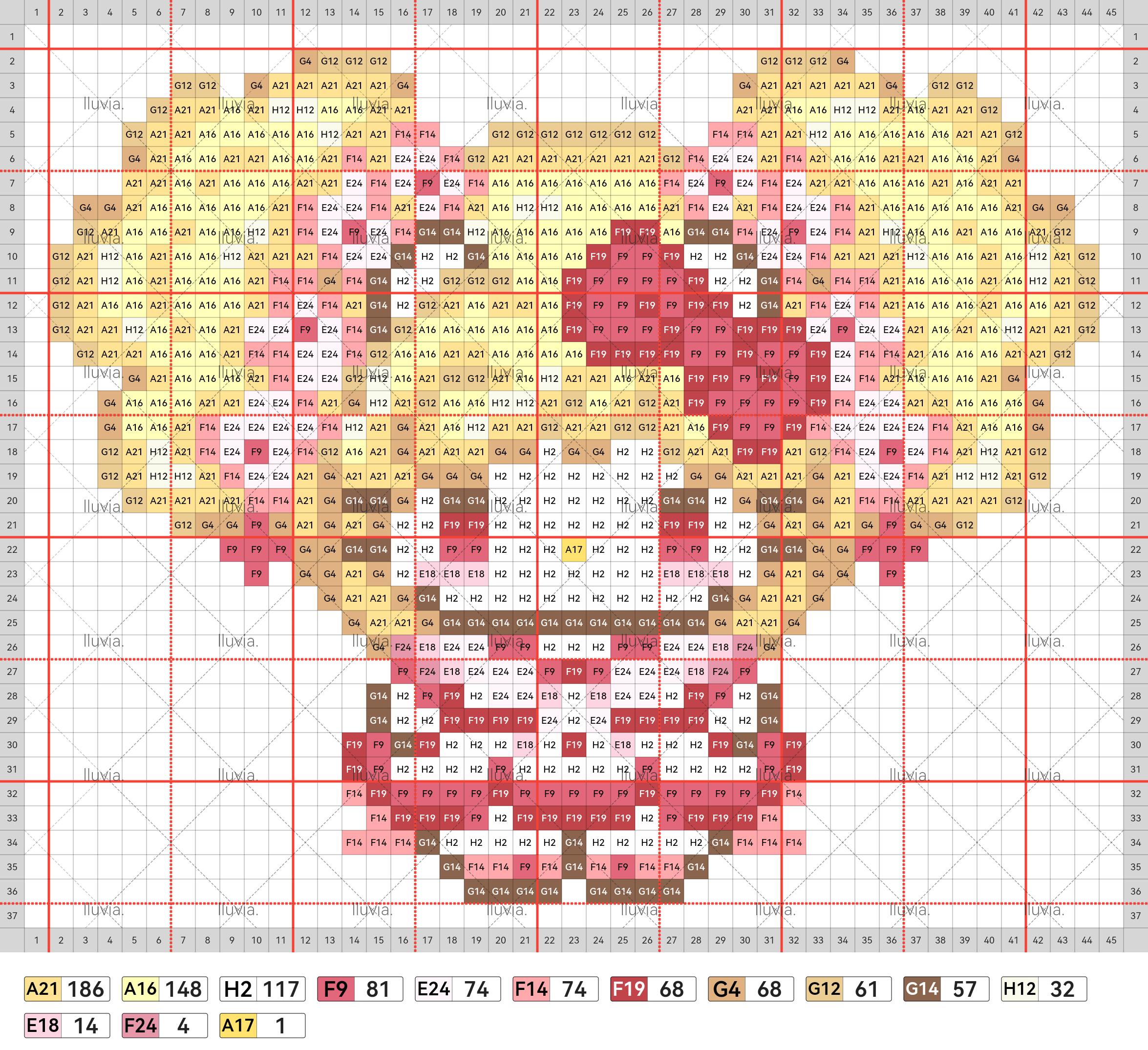 hellokitty拼豆图纸可自取第609张,简单又好看,可保存 hellokitty拼豆图纸可自取第609张,简单又好看,可保存