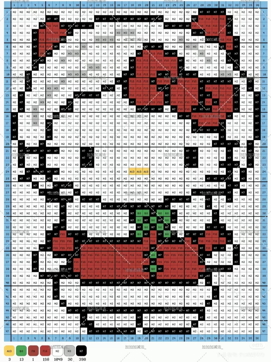 hellokitty拼豆图纸可自取第748张,简单又好看,可保存 hellokitty拼豆图纸可自取第748张,简单又好看,可保存