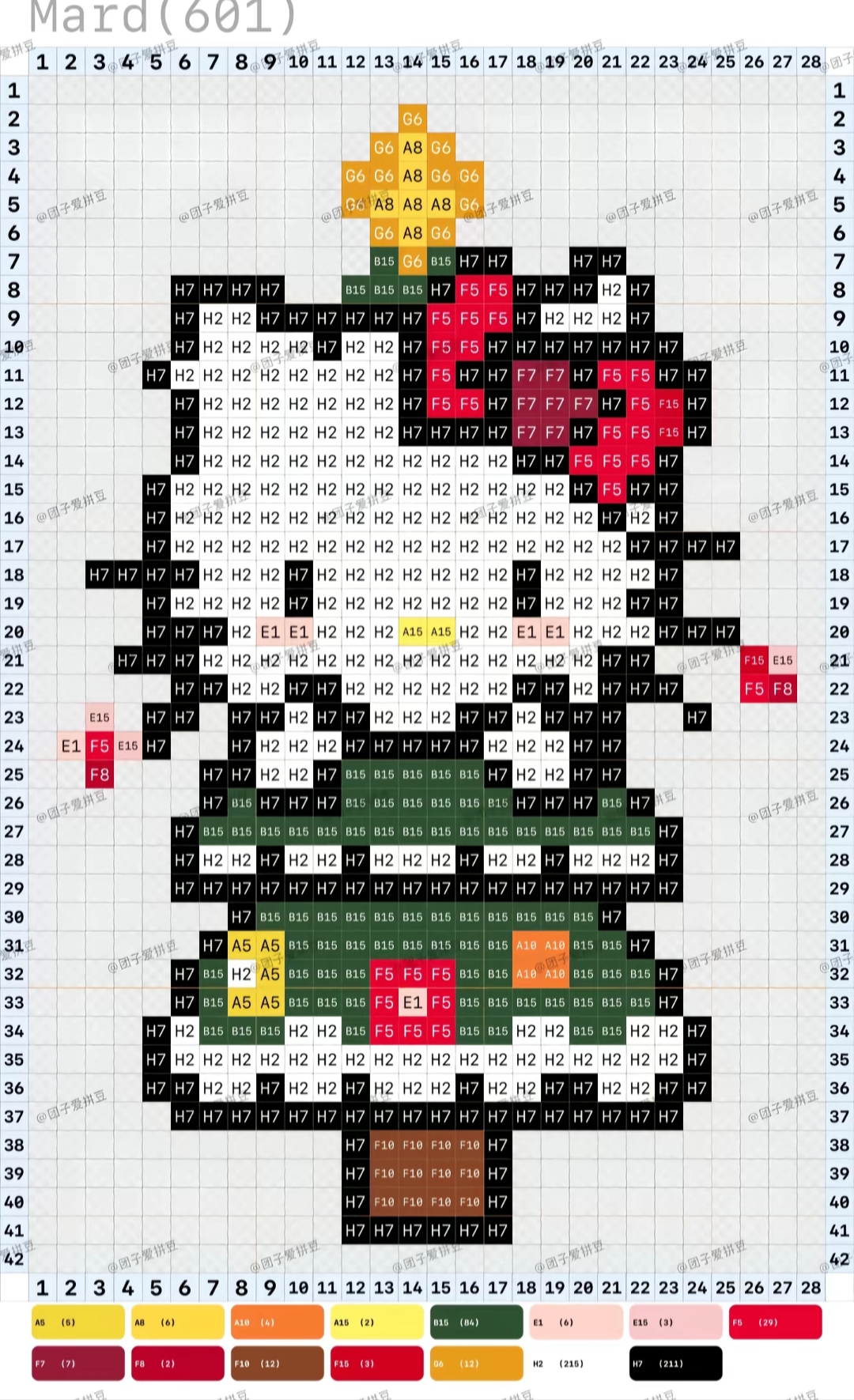 hellokitty拼豆图纸可自取第749张,简单又好看,可保存 hellokitty拼豆图纸可自取第749张,简单又好看,可保存