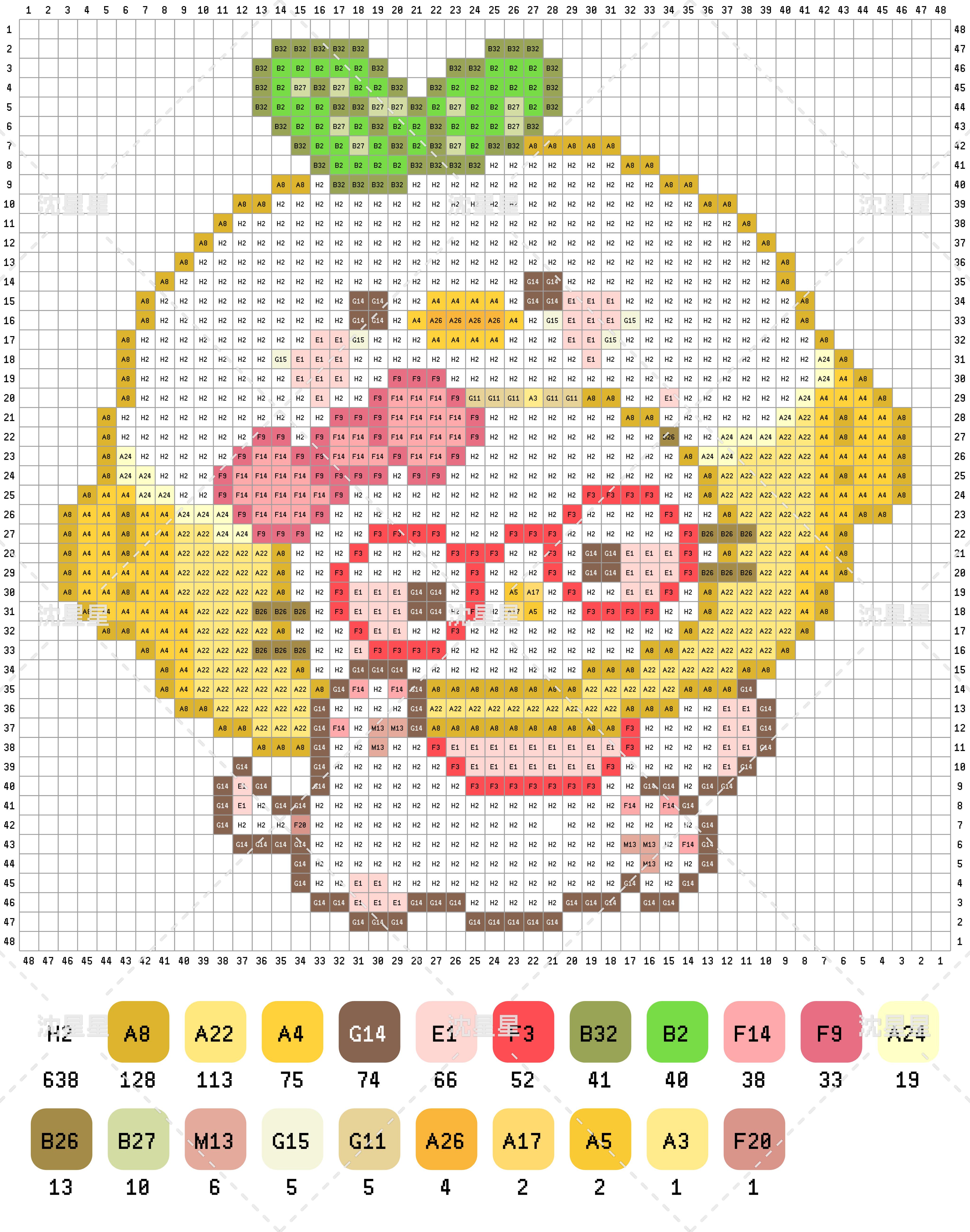 hellokitty拼豆图纸可自取第798张,简单又好看,可保存 hellokitty拼豆图纸可自取第798张,简单又好看,可保存