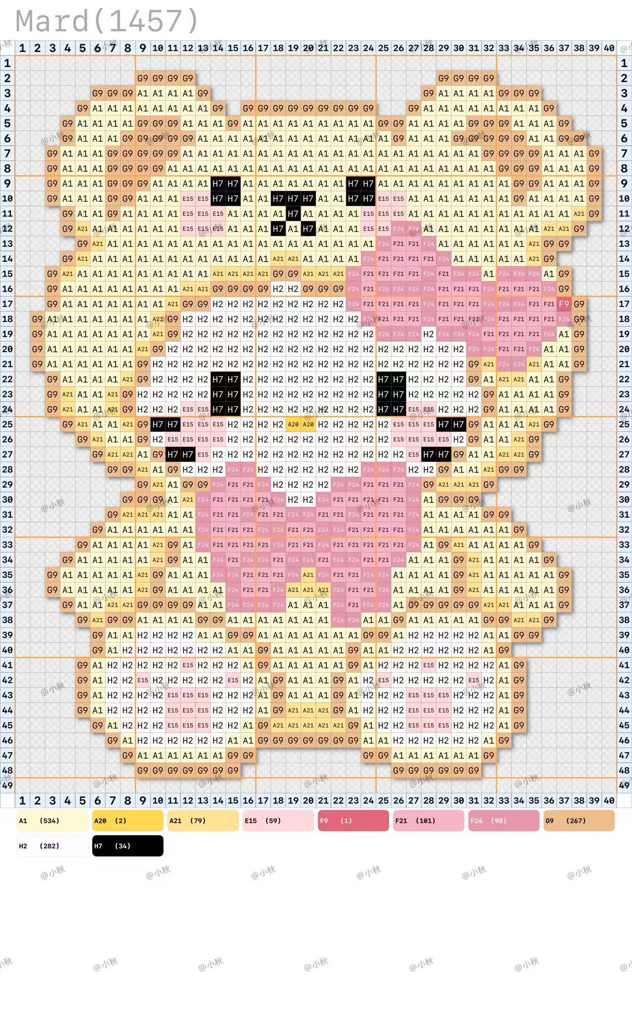 hellokitty拼豆图纸可自取第811张,简单又好看,可保存 hellokitty拼豆图纸可自取第811张,简单又好看,可保存