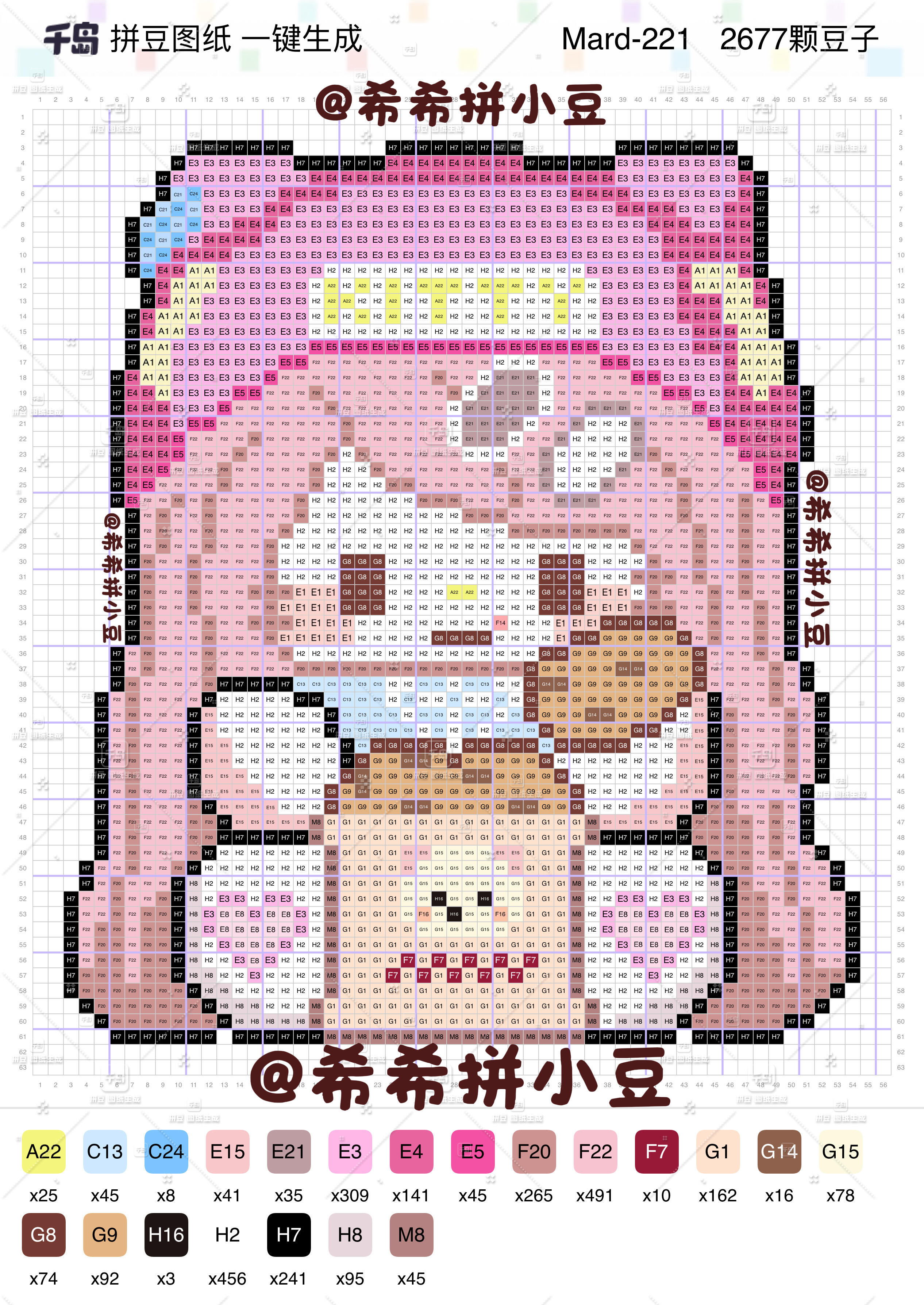 hellokitty拼豆图纸可自取第832张,简单又好看,可保存 hellokitty拼豆图纸可自取第832张,简单又好看,可保存