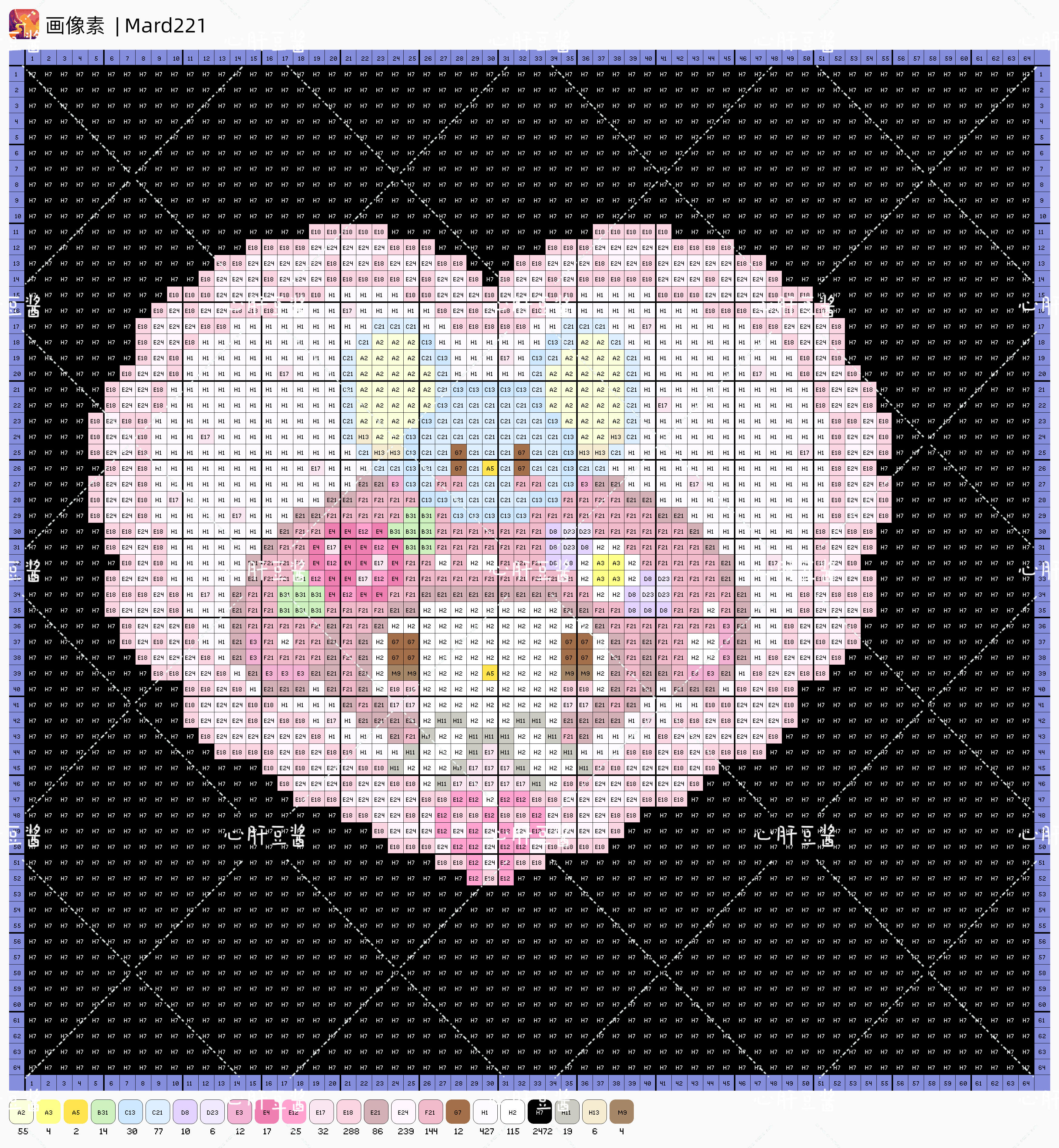 hellokitty拼豆图纸可自取第1002张,简单又好看,可保存 hellokitty拼豆图纸可自取第1002张,简单又好看,可保存