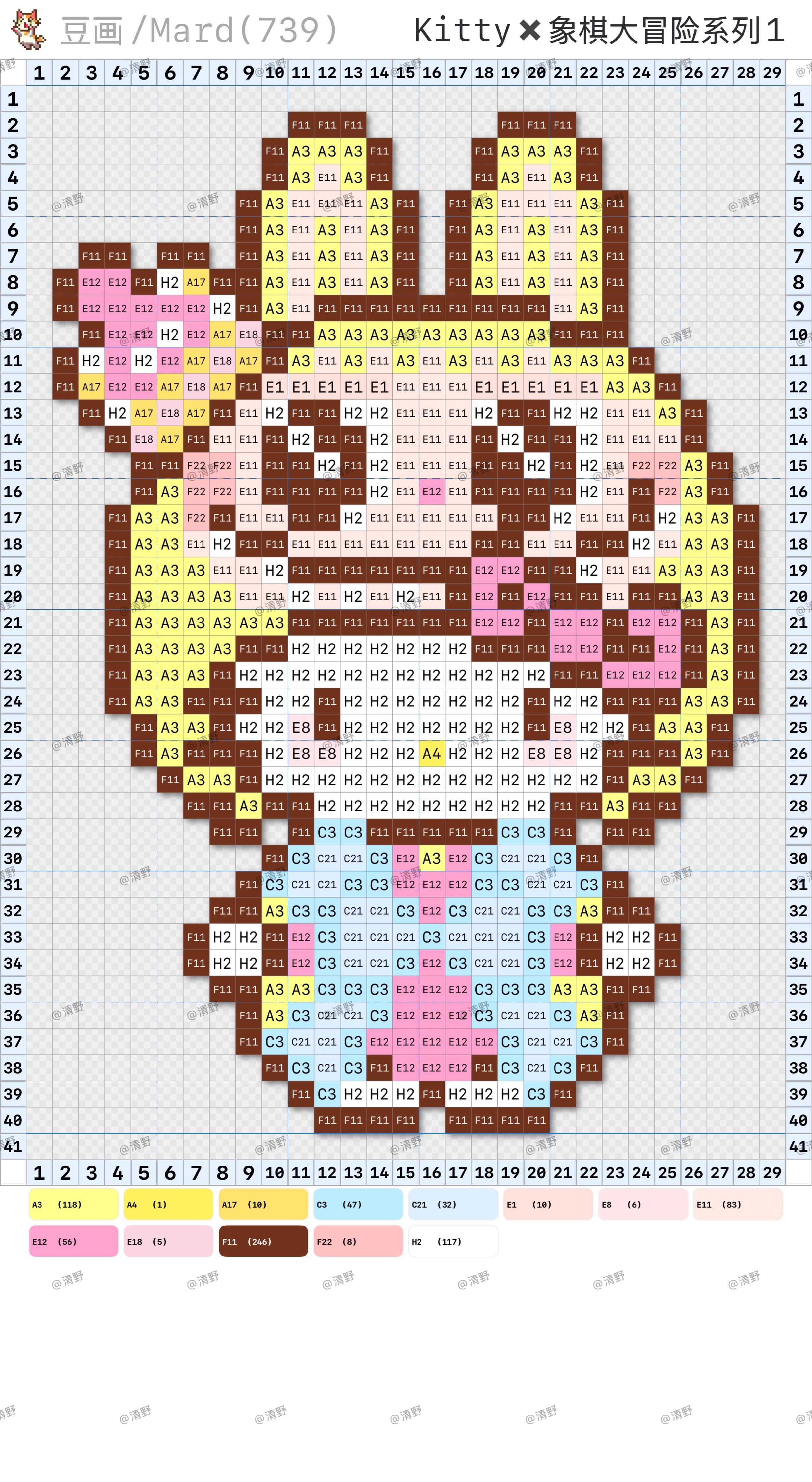 hellokitty拼豆图纸可自取第1057张,简单又好看,可保存 hellokitty拼豆图纸可自取第1057张,简单又好看,可保存