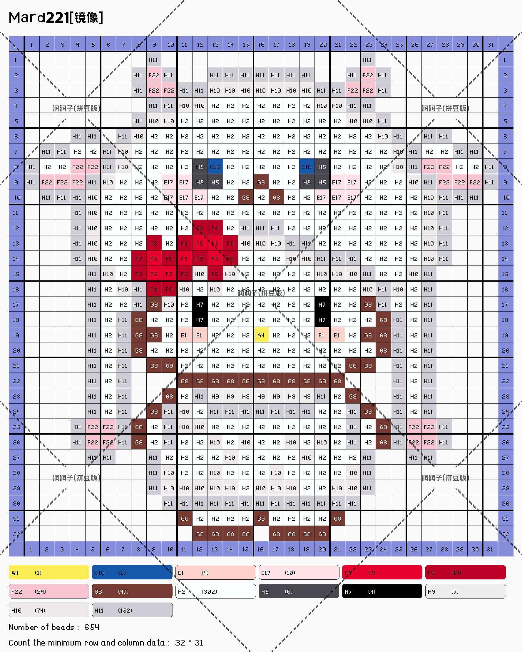 hellokitty拼豆图纸可自取第1076张,简单又好看,可保存 hellokitty拼豆图纸可自取第1076张,简单又好看,可保存