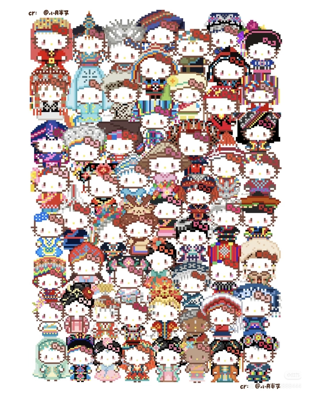 hellokitty拼豆图纸可自取第1080张,简单又好看,可保存 hellokitty拼豆图纸可自取第1080张,简单又好看,可保存