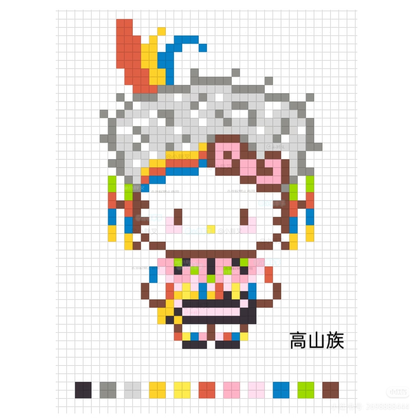 hellokitty拼豆图纸可自取第1094张,简单又好看,可保存 hellokitty拼豆图纸可自取第1094张,简单又好看,可保存