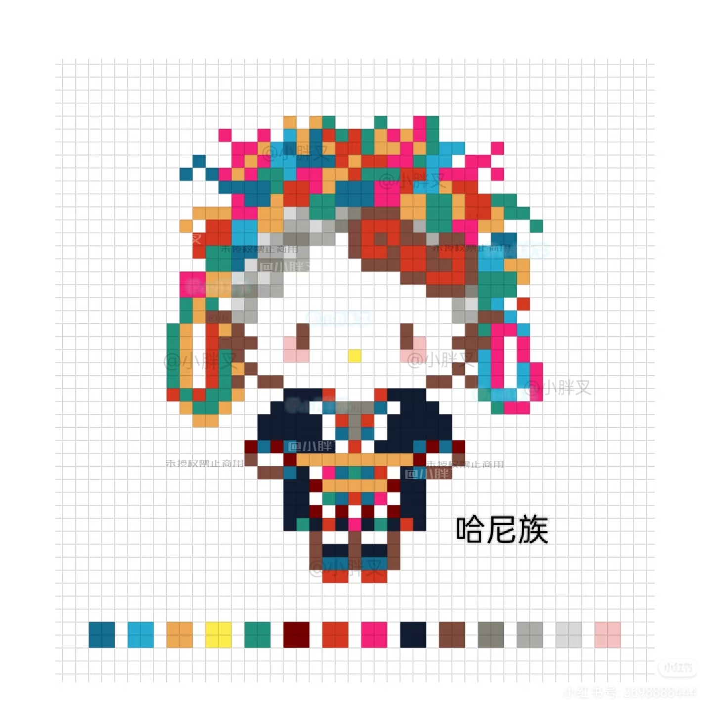 hellokitty拼豆图纸可自取第1120张,简单又好看,可保存 hellokitty拼豆图纸可自取第1120张,简单又好看,可保存
