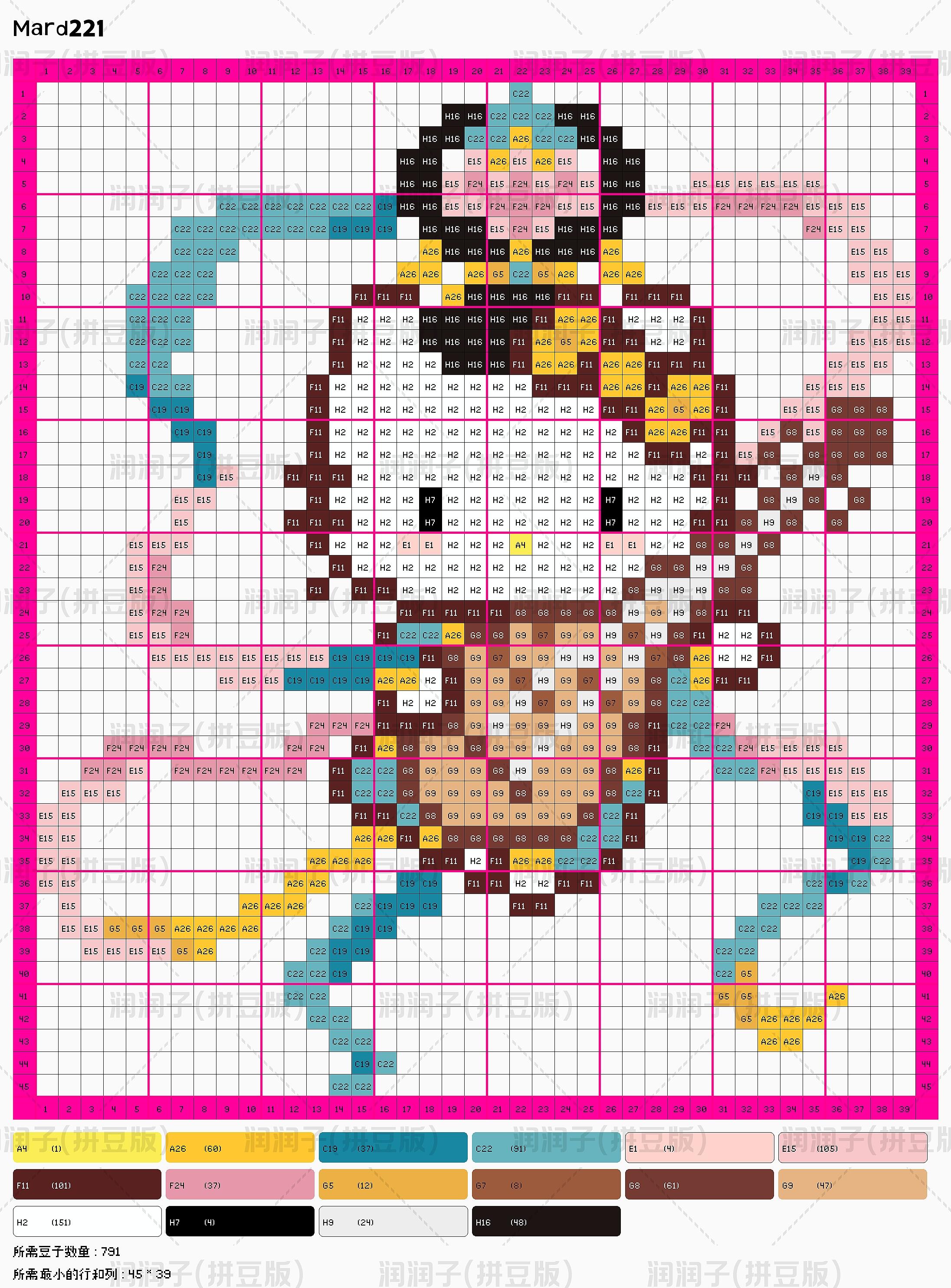 hellokitty拼豆图纸可自取第1346张,简单又好看,可保存 hellokitty拼豆图纸可自取第1346张,简单又好看,可保存