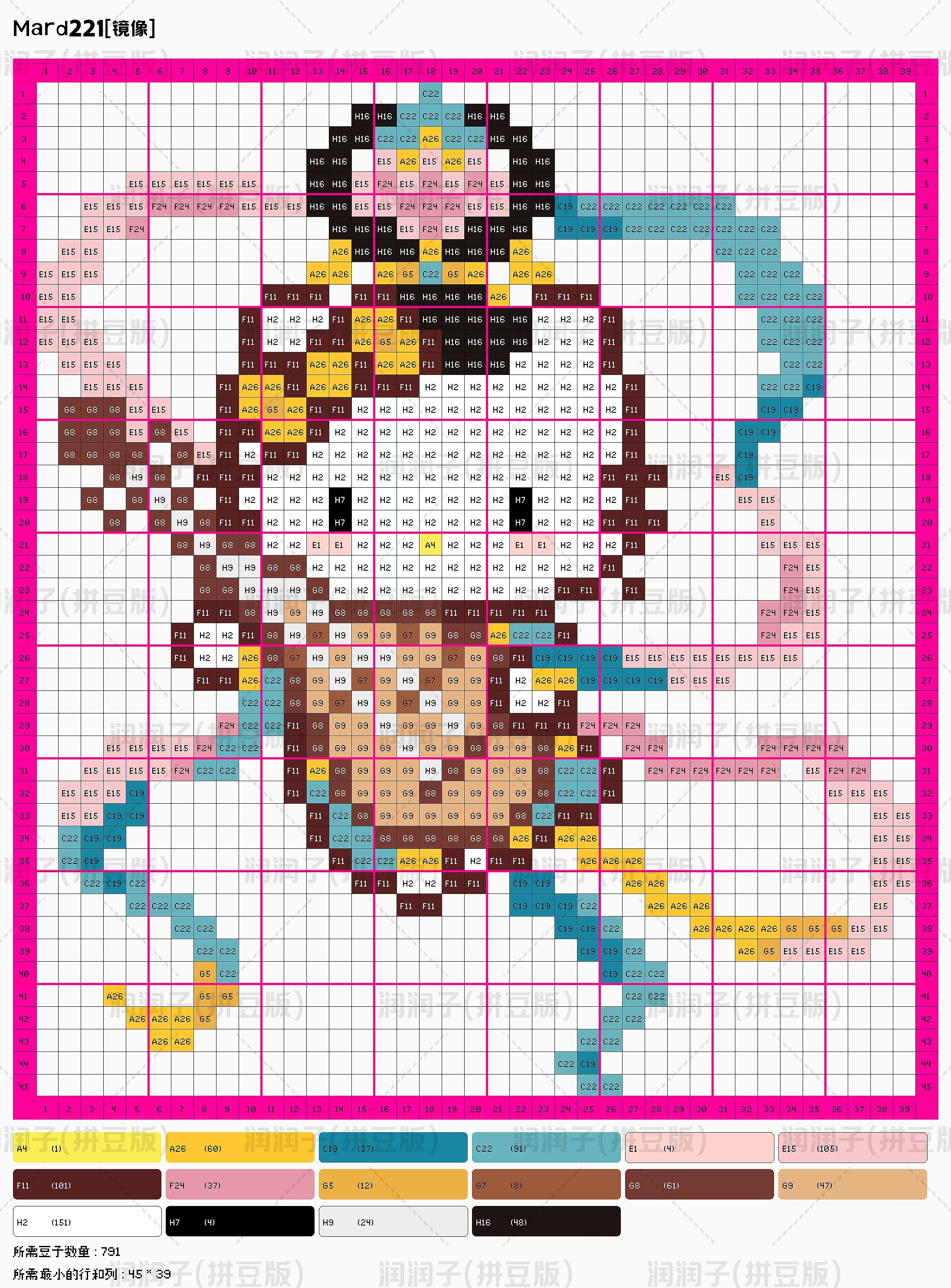 hellokitty拼豆图纸可自取第1347张,简单又好看,可保存 hellokitty拼豆图纸可自取第1347张,简单又好看,可保存