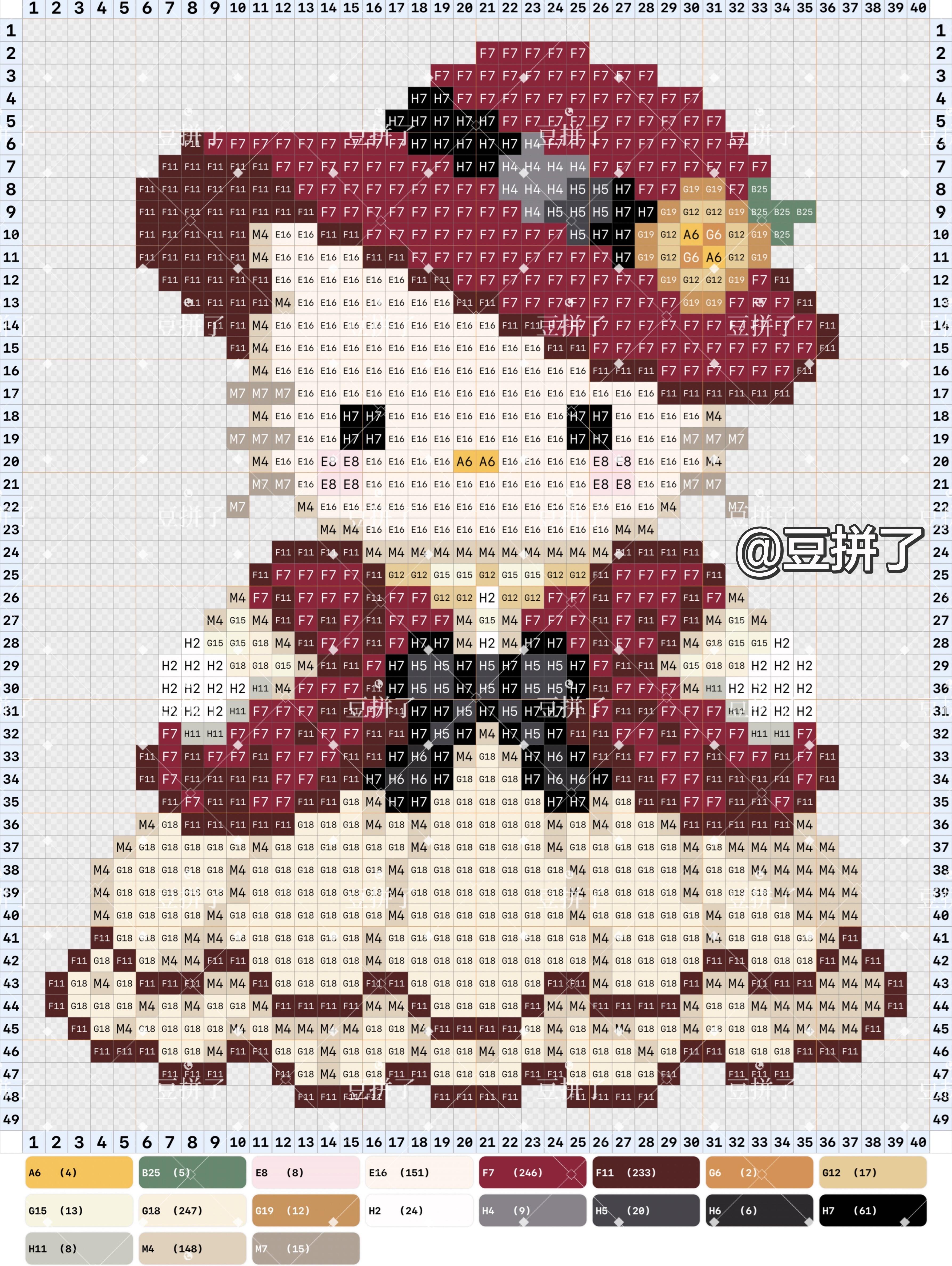 hellokitty拼豆图纸可自取第1380张,简单又好看,可保存 hellokitty拼豆图纸可自取第1380张,简单又好看,可保存
