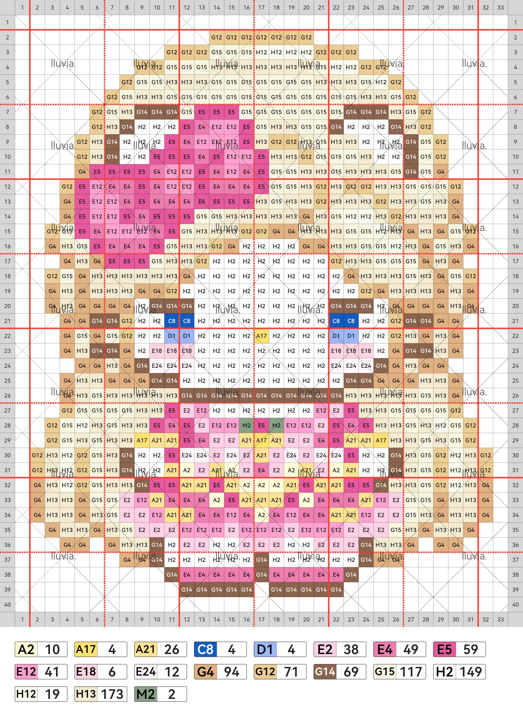 hellokitty拼豆图纸可自取第1409张,简单又好看,可保存 hellokitty拼豆图纸可自取第1409张,简单又好看,可保存