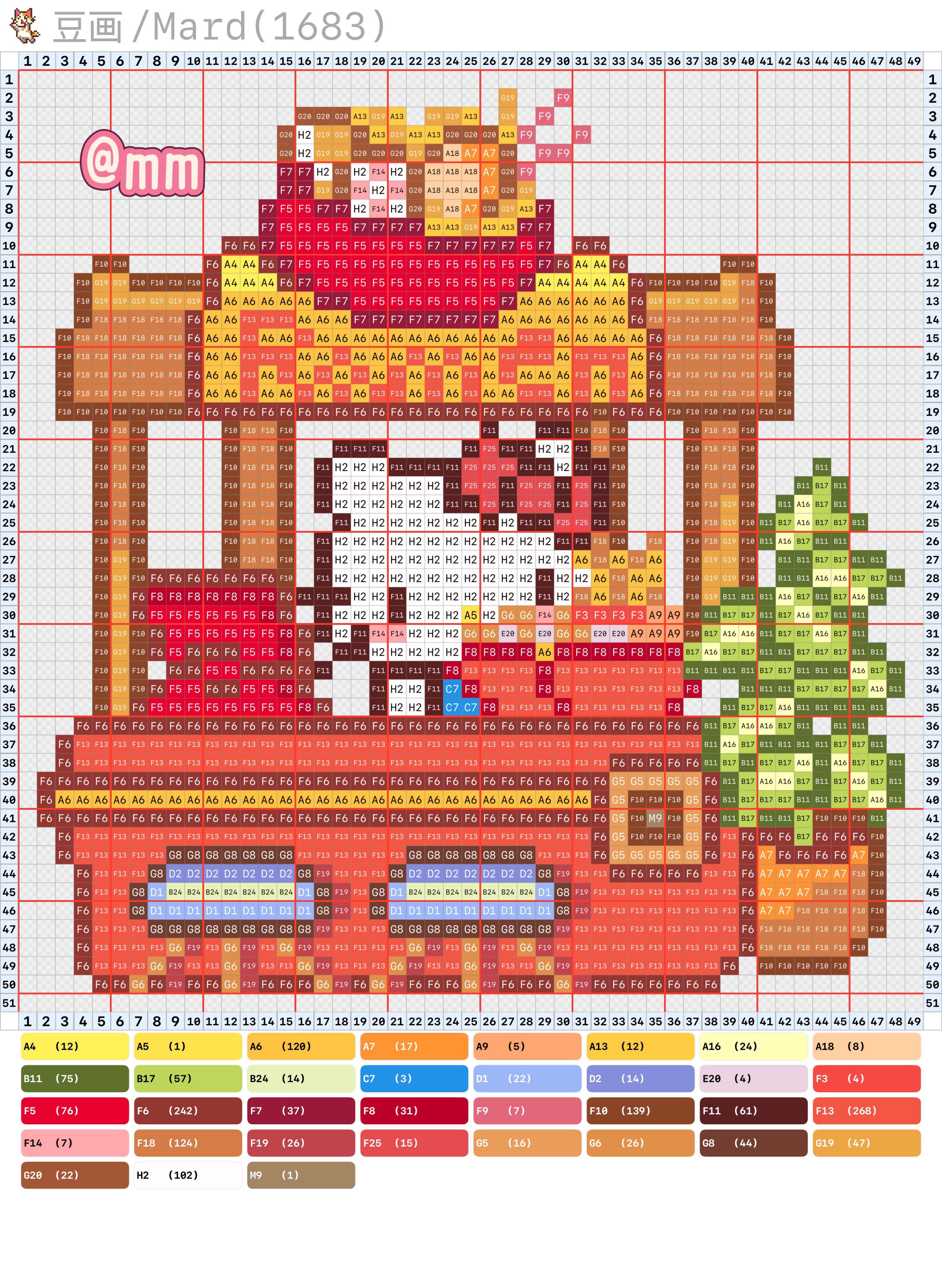 hellokitty拼豆图纸可自取第1438张,简单又好看,可保存 hellokitty拼豆图纸可自取第1438张,简单又好看,可保存