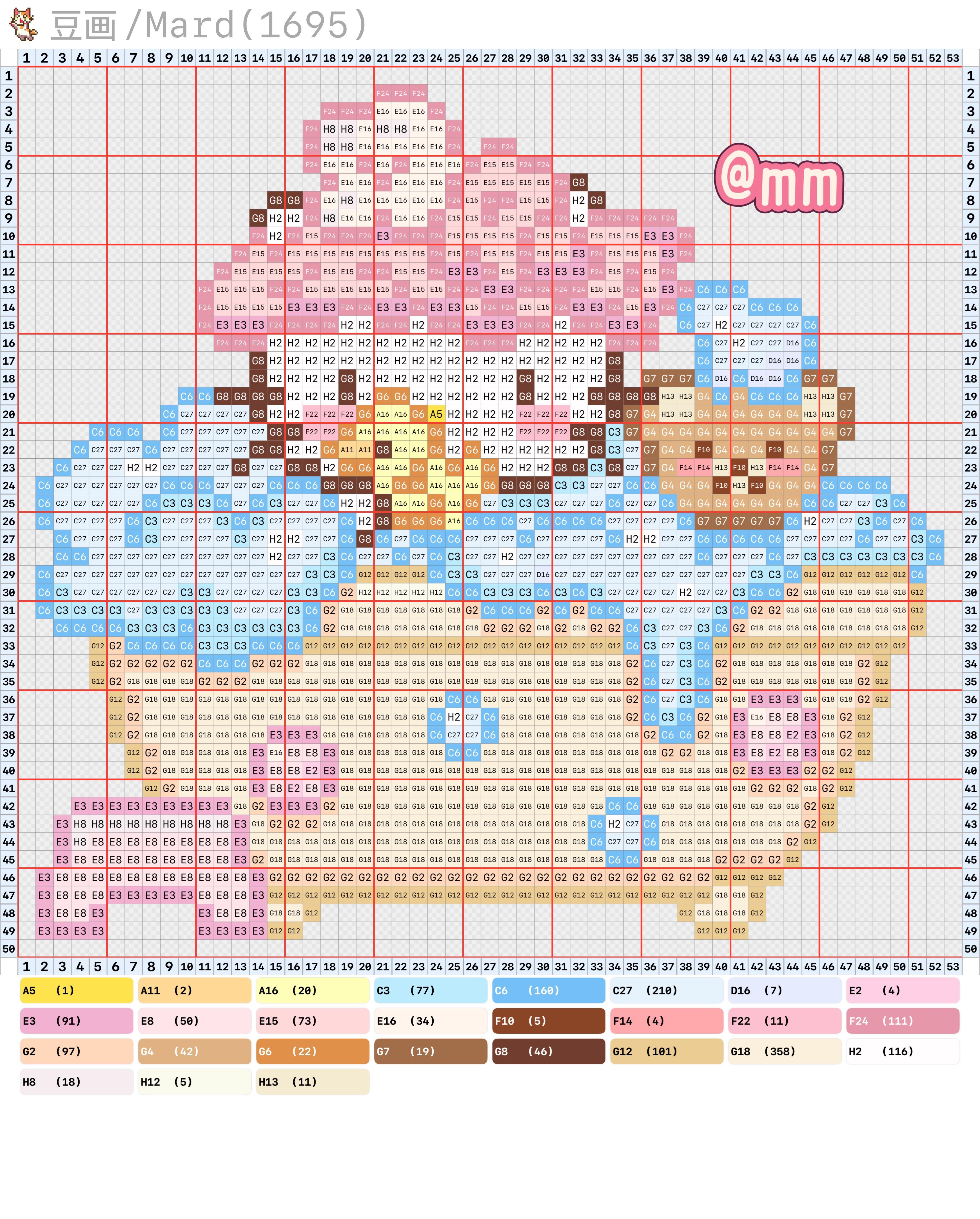 hellokitty拼豆图纸可自取第1440张,简单又好看,可保存 hellokitty拼豆图纸可自取第1440张,简单又好看,可保存