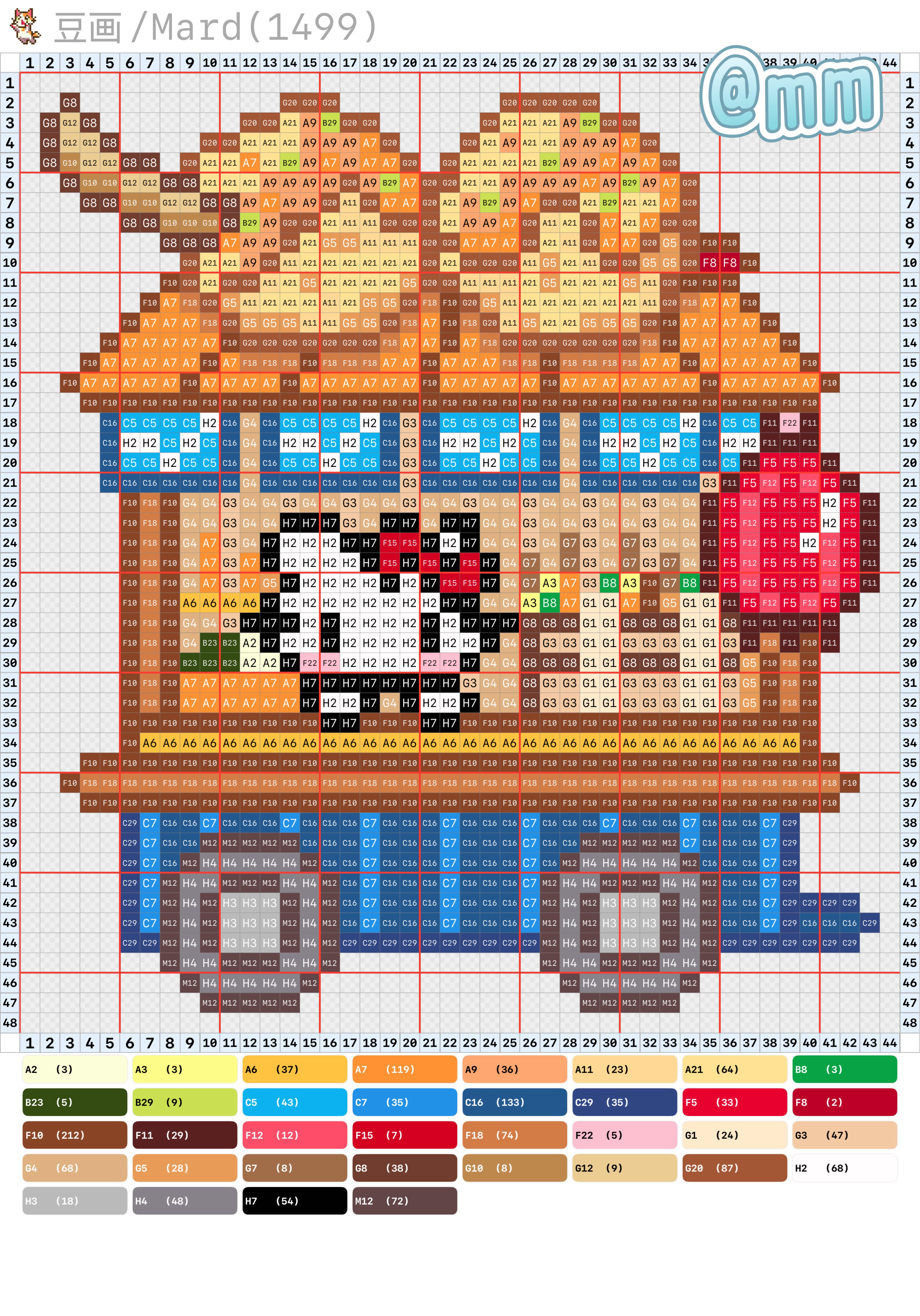 hellokitty拼豆图纸可自取第1448张,简单又好看,可保存 hellokitty拼豆图纸可自取第1448张,简单又好看,可保存