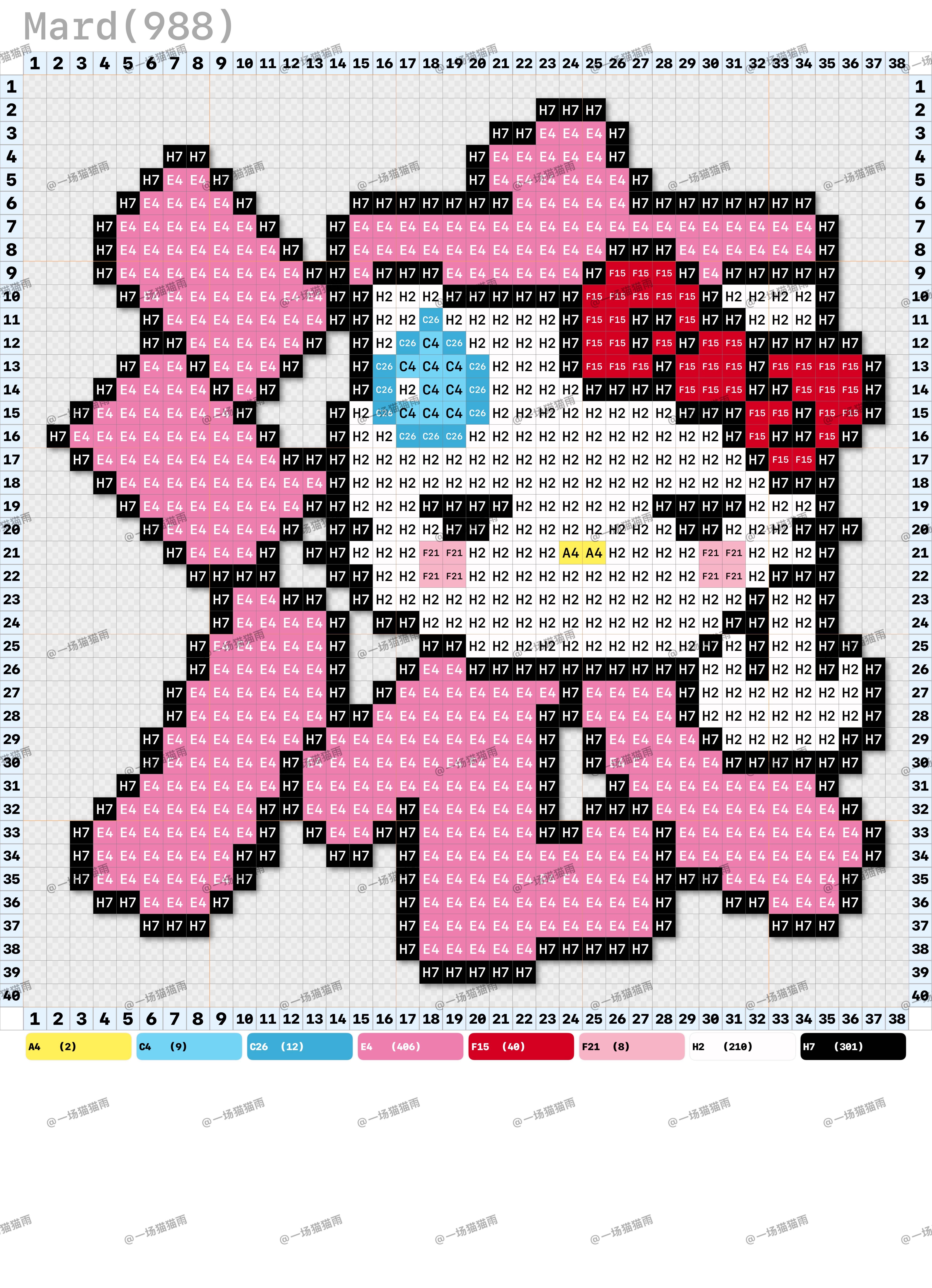 hellokitty拼豆图纸可自取第1464张,简单又好看,可保存 hellokitty拼豆图纸可自取第1464张,简单又好看,可保存