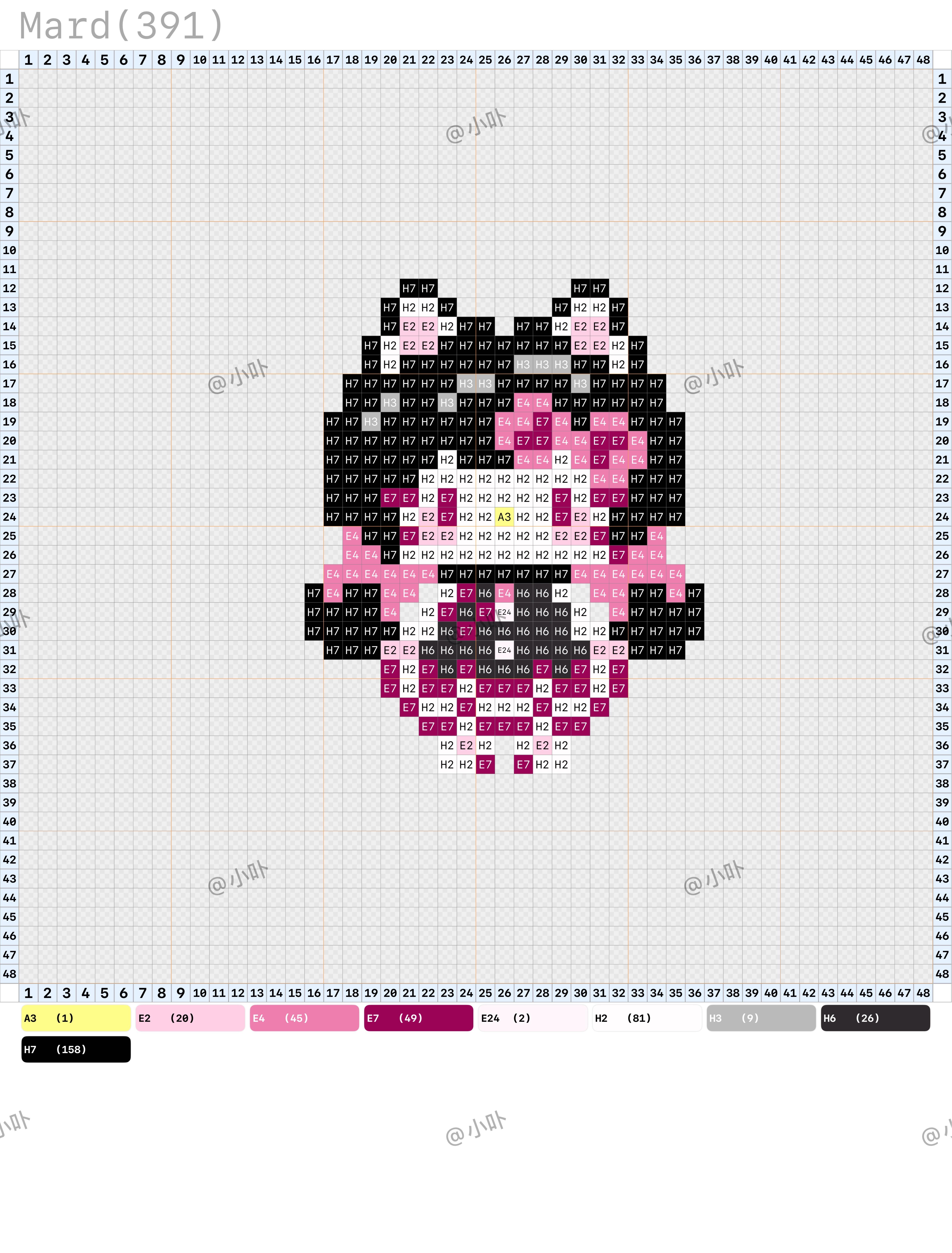 hellokitty拼豆图纸可自取第1548张,简单又好看,可保存 hellokitty拼豆图纸可自取第1548张,简单又好看,可保存
