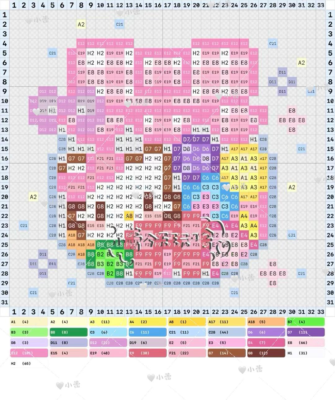 hellokitty拼豆图纸可自取第1572张,简单又好看,可保存 hellokitty拼豆图纸可自取第1572张,简单又好看,可保存