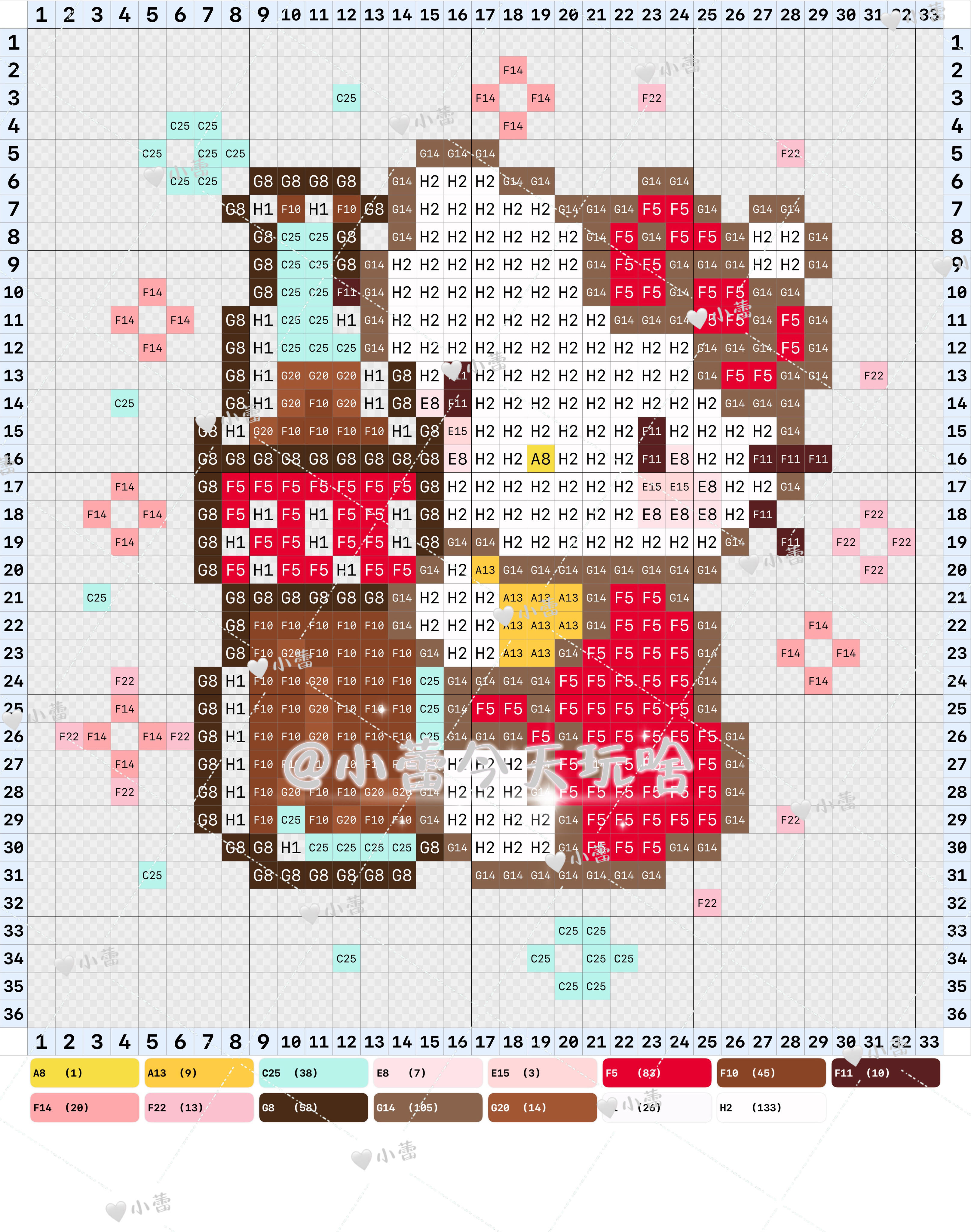 hellokitty拼豆图纸可自取第1573张,简单又好看,可保存 hellokitty拼豆图纸可自取第1573张,简单又好看,可保存